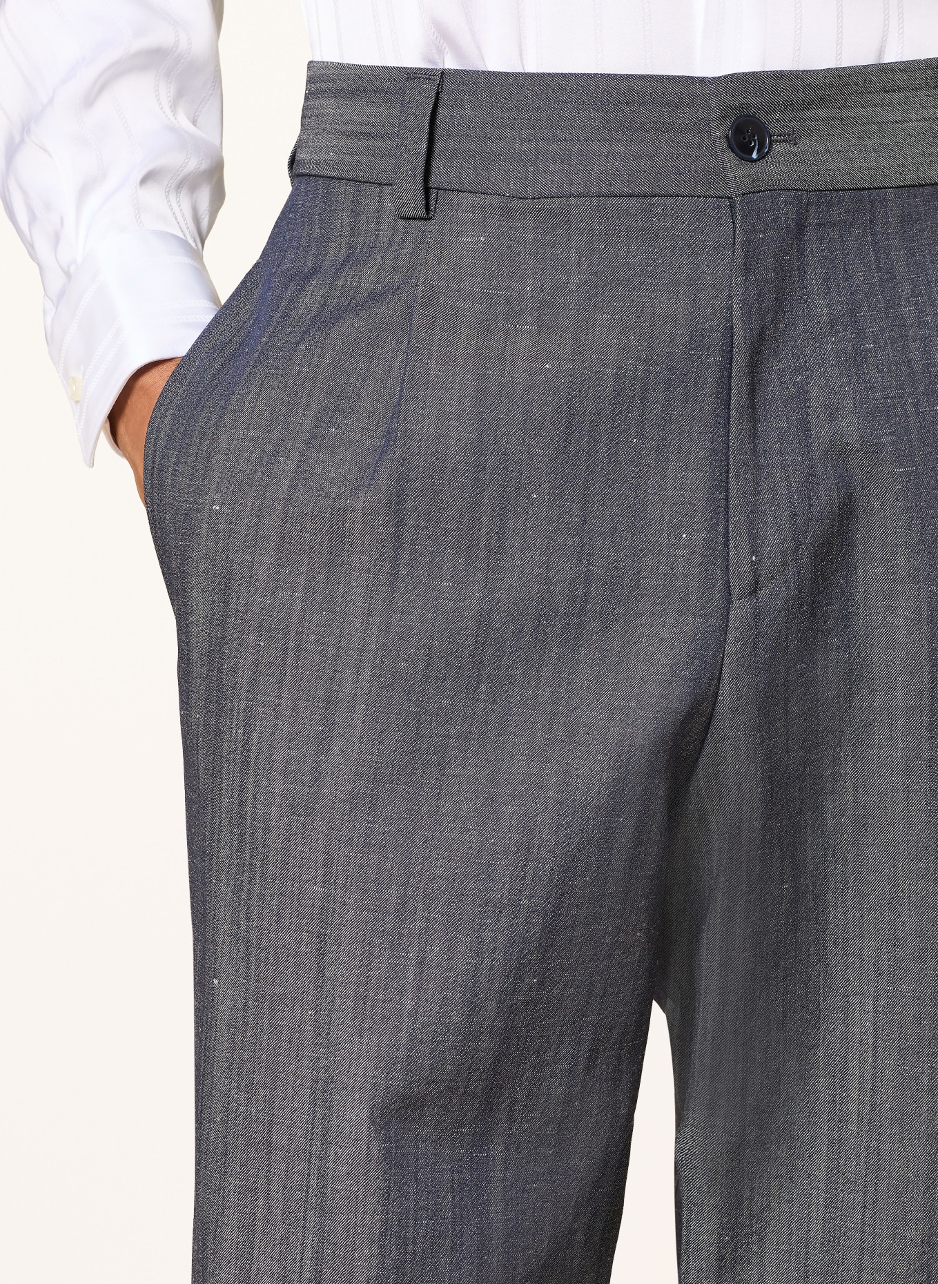 HUGO FLIPS Modern Fit Suit Pants: 498 OPEN BLUE