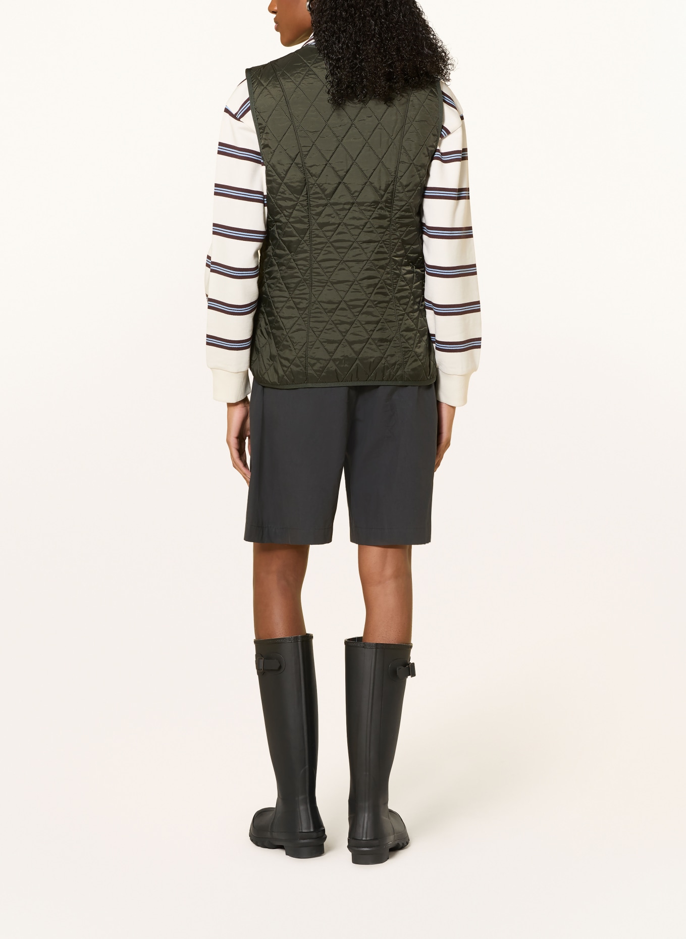 Barbour BETTY Quilted Vest: DARK GREEN