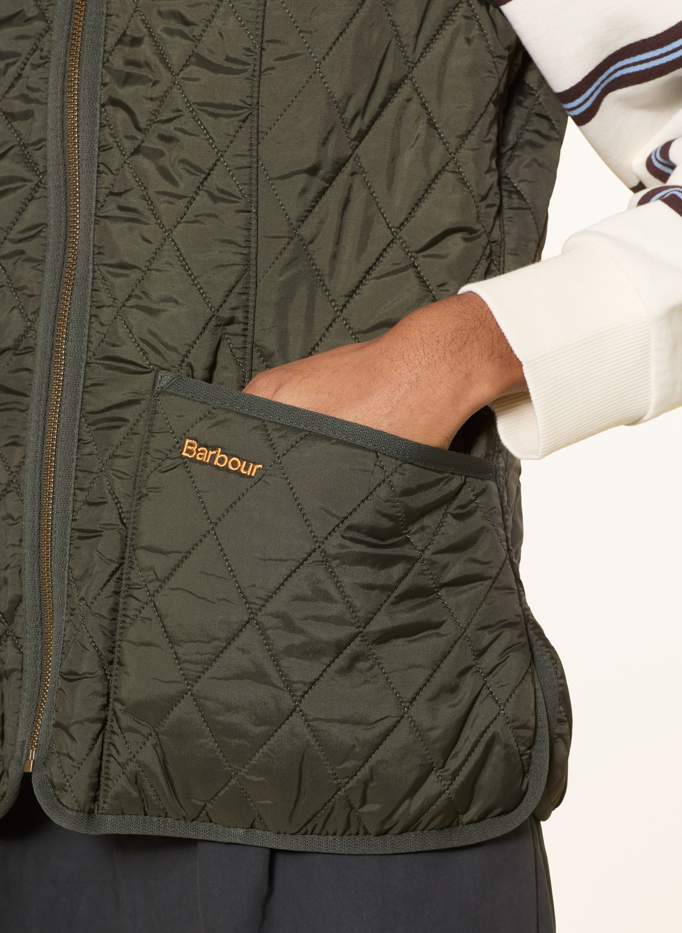 Barbour BETTY Quilted Vest: DARK GREEN