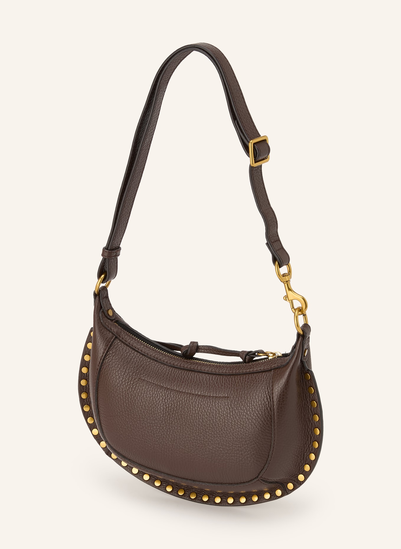 ISABEL MARANT OSKAN Shoulder Bag: DARK BROWN / GOLD