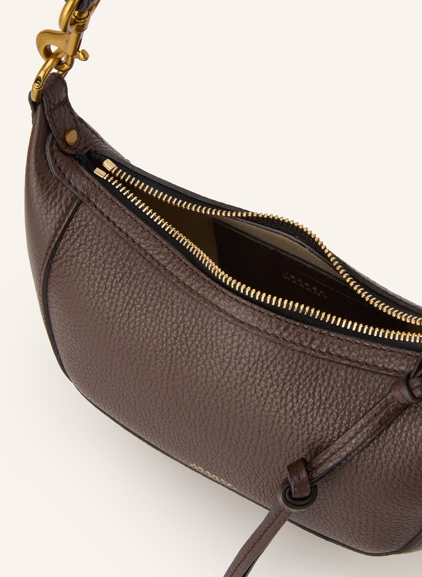 ISABEL MARANT OSKAN Shoulder Bag: DARK BROWN / GOLD