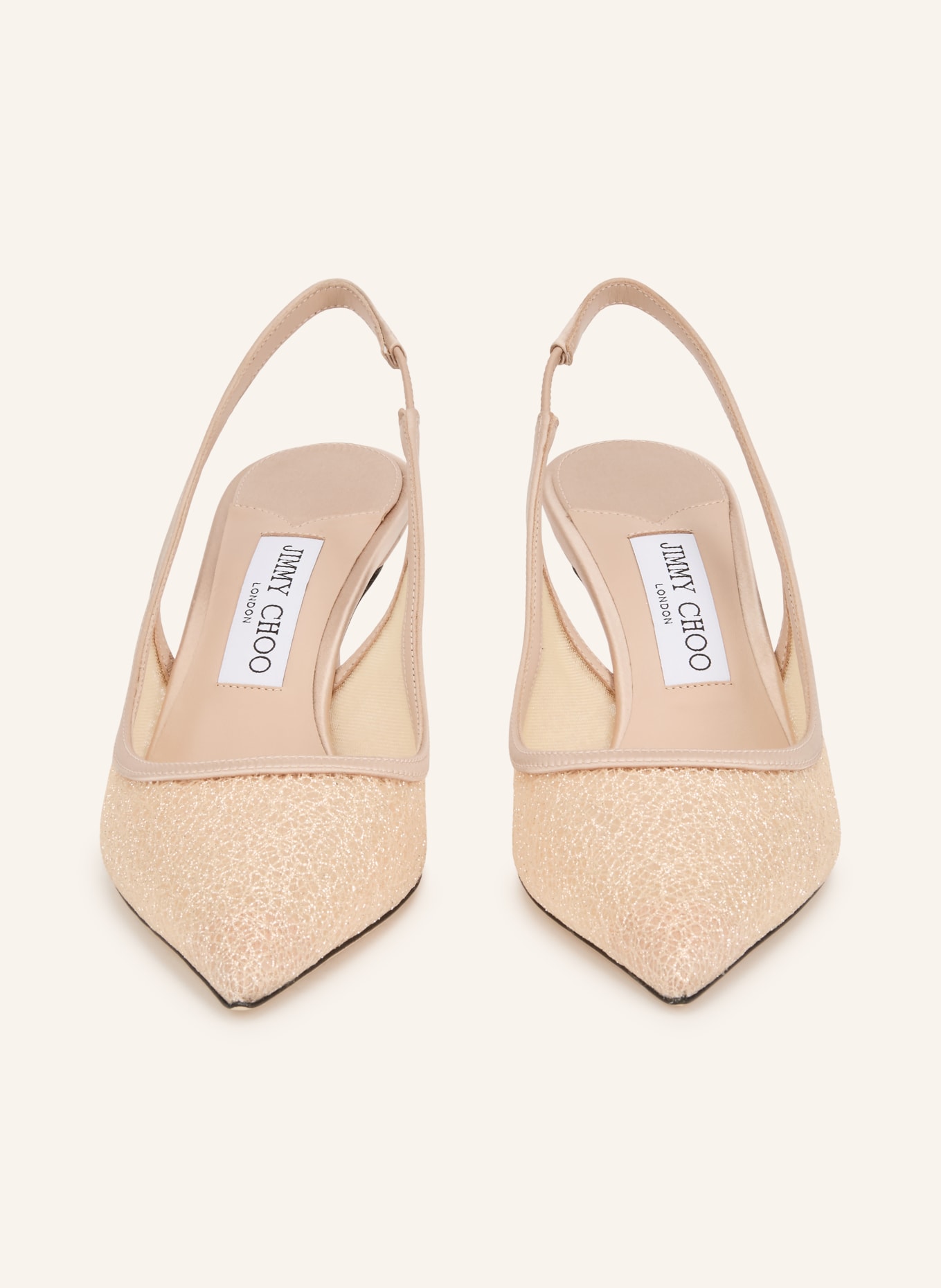 JIMMY CHOO LOVE 65 Slingback Pumps: ROSE / SILVER