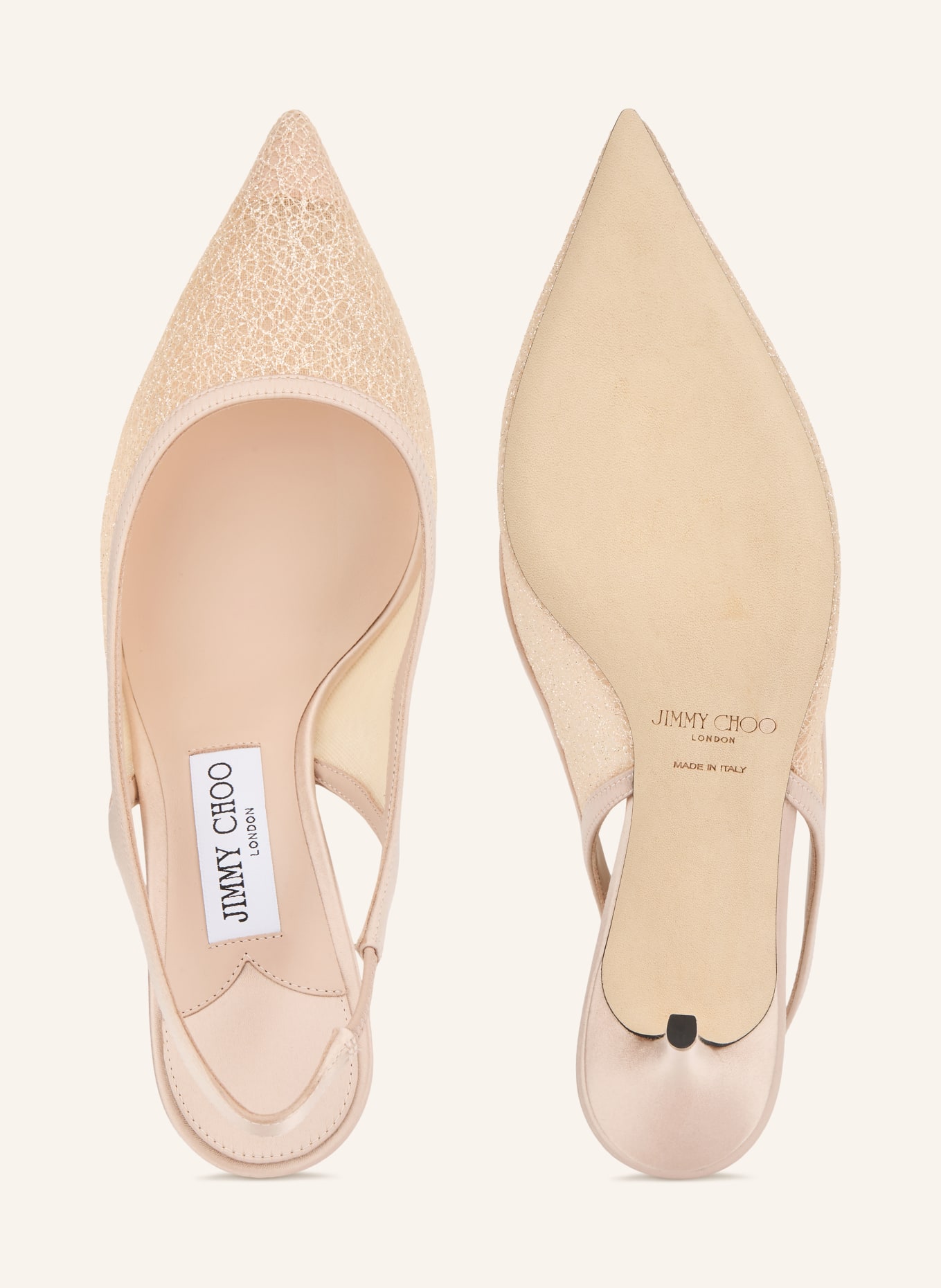 JIMMY CHOO LOVE 65 Slingback Pumps: ROSE / SILVER