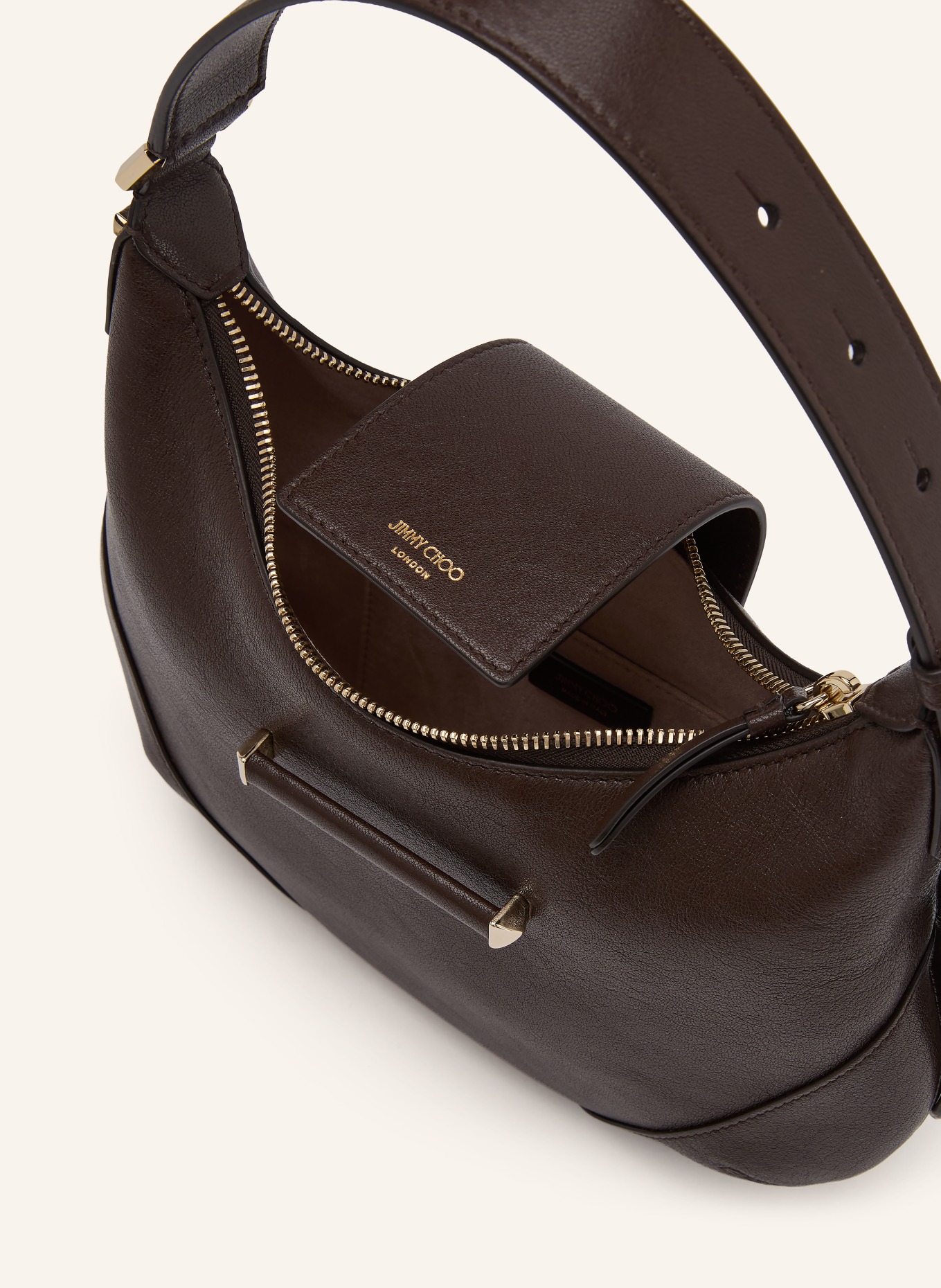 JIMMY CHOO BAR Handbag: DARK BROWN