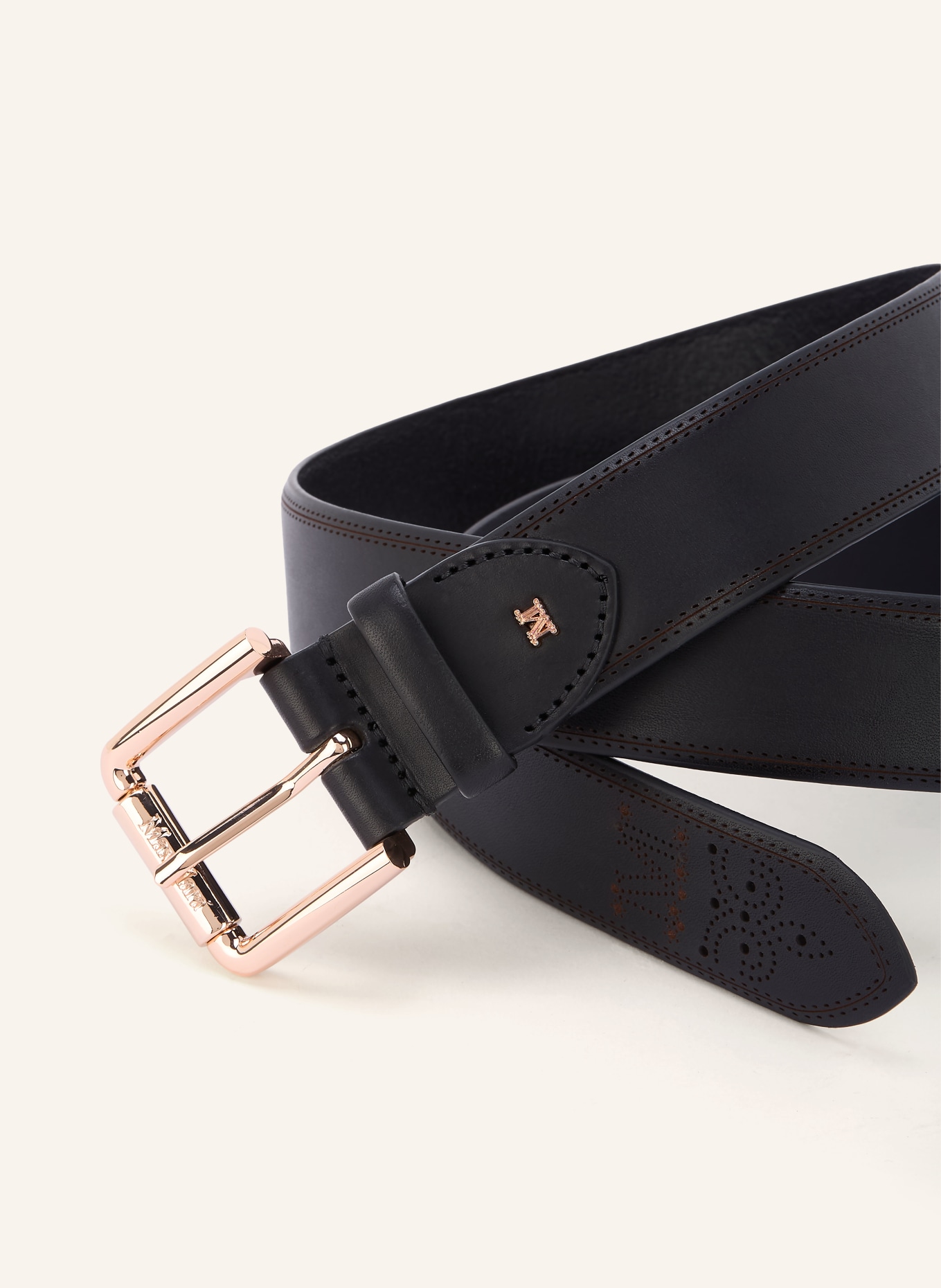 Max Mara Ceinture en cuir MXAESODO: NOIR