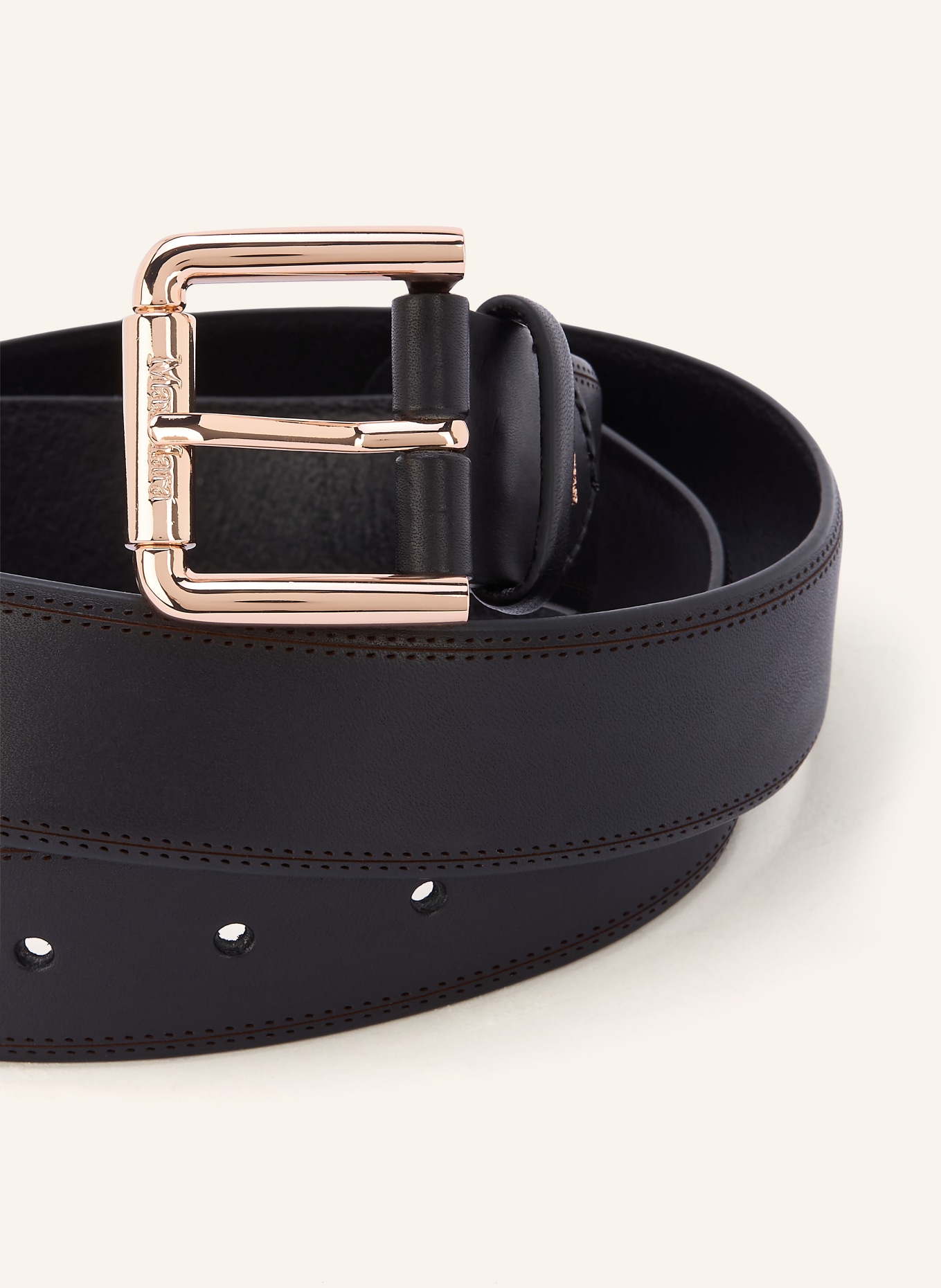 Max Mara Ceinture en cuir MXAESODO: NOIR