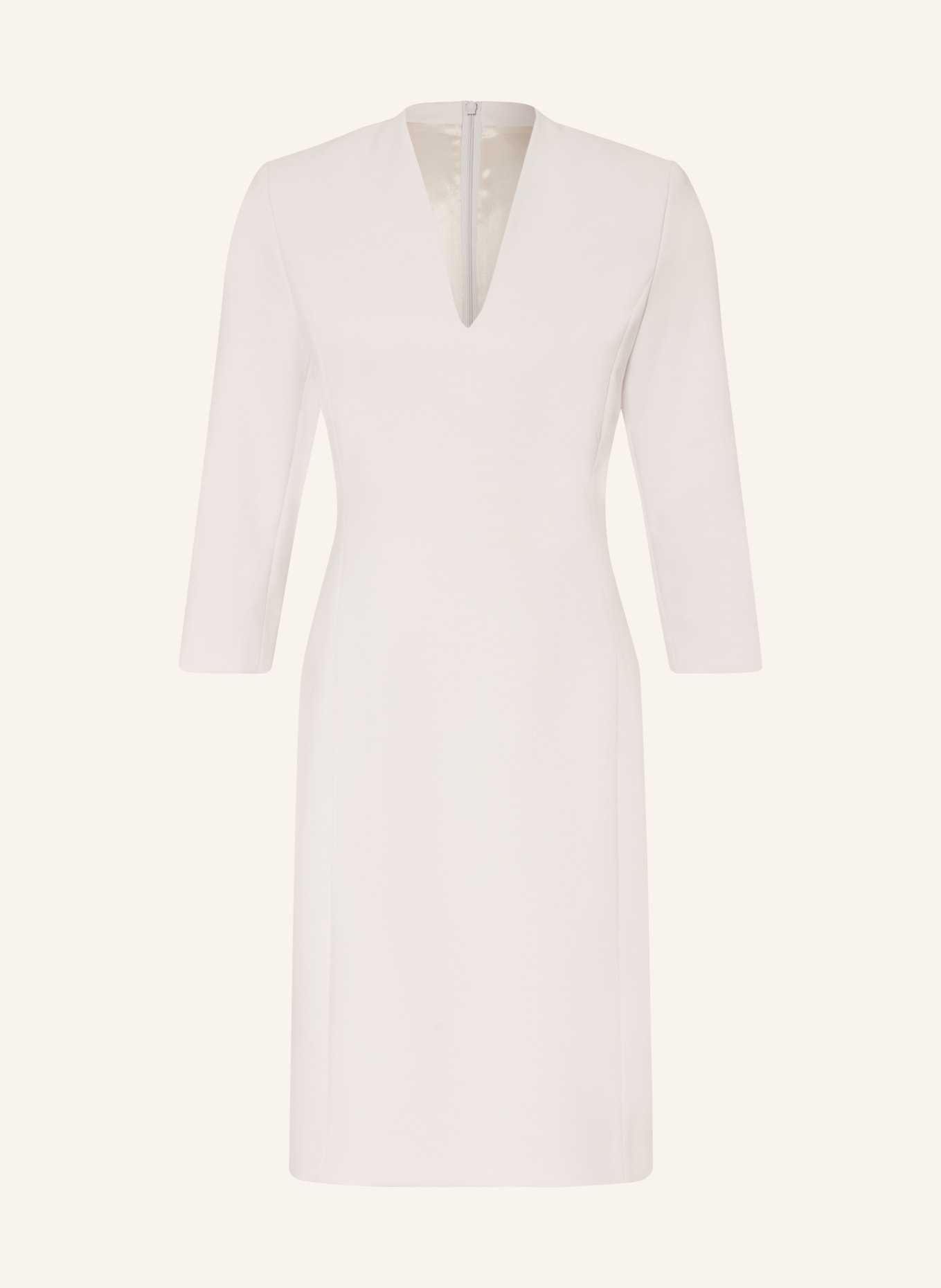 windsor. Rochie dreaptă cu mâneci 3/4: GRI DESCHIS