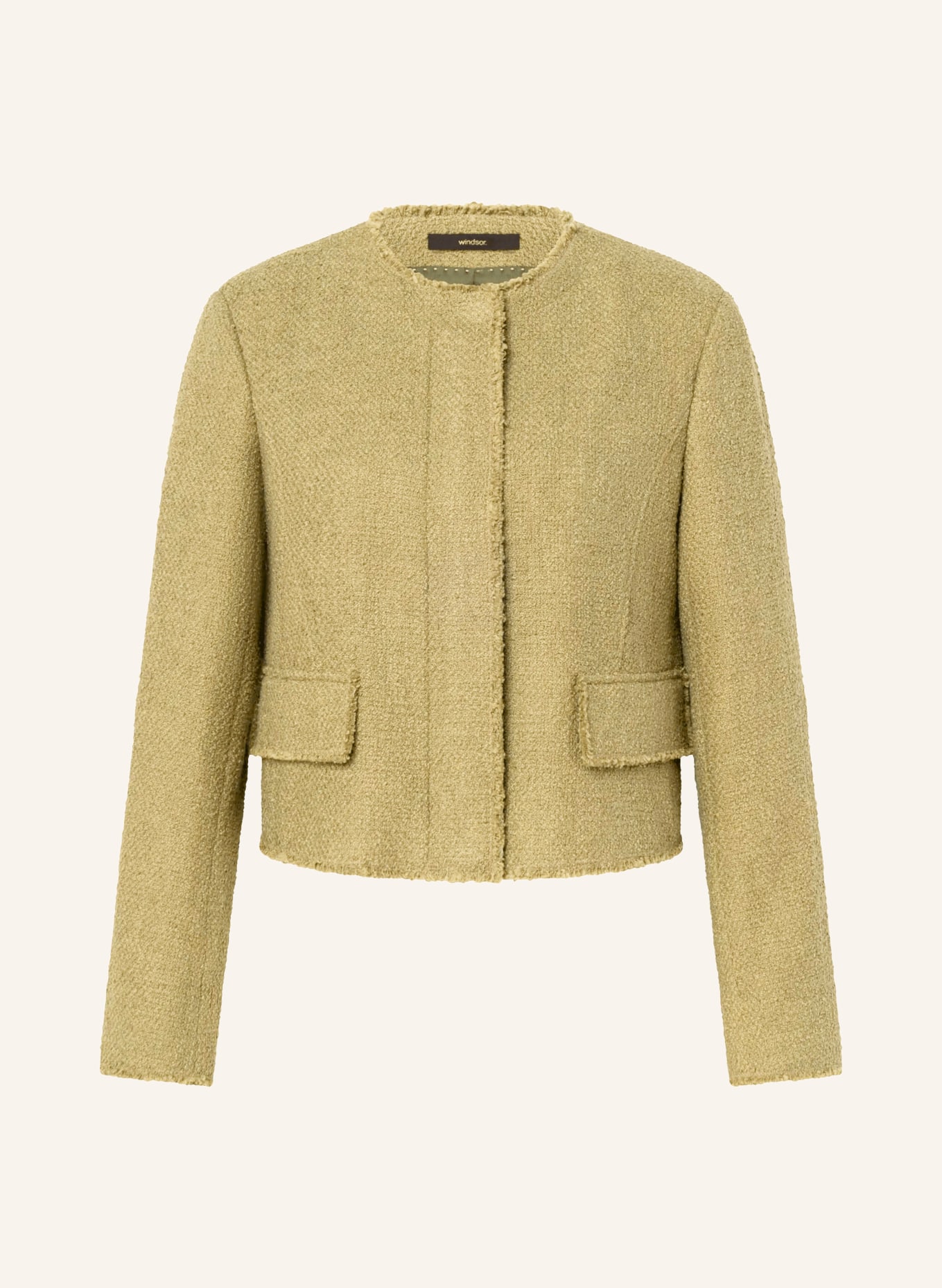 windsor. Kastenjacke aus Tweed: GRÜN