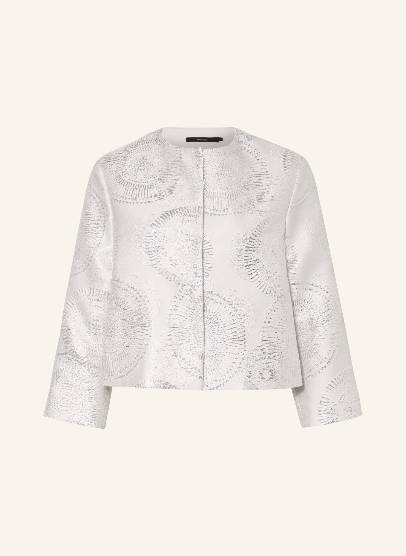 windsor. Kastenjacke aus Jacquard: HELLGRAU / SILBER