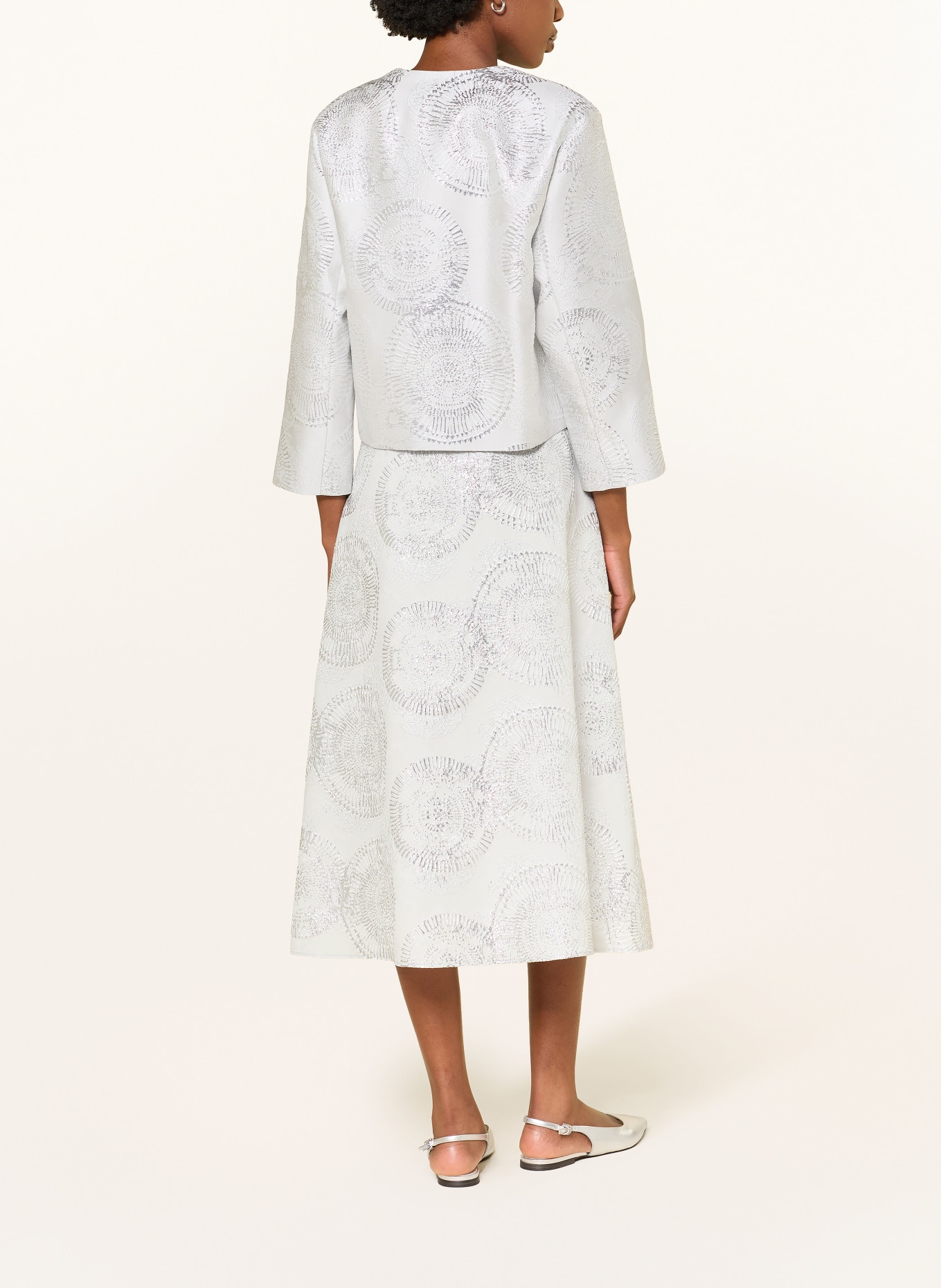 windsor. Kastenjacke aus Jacquard: HELLGRAU / SILBER