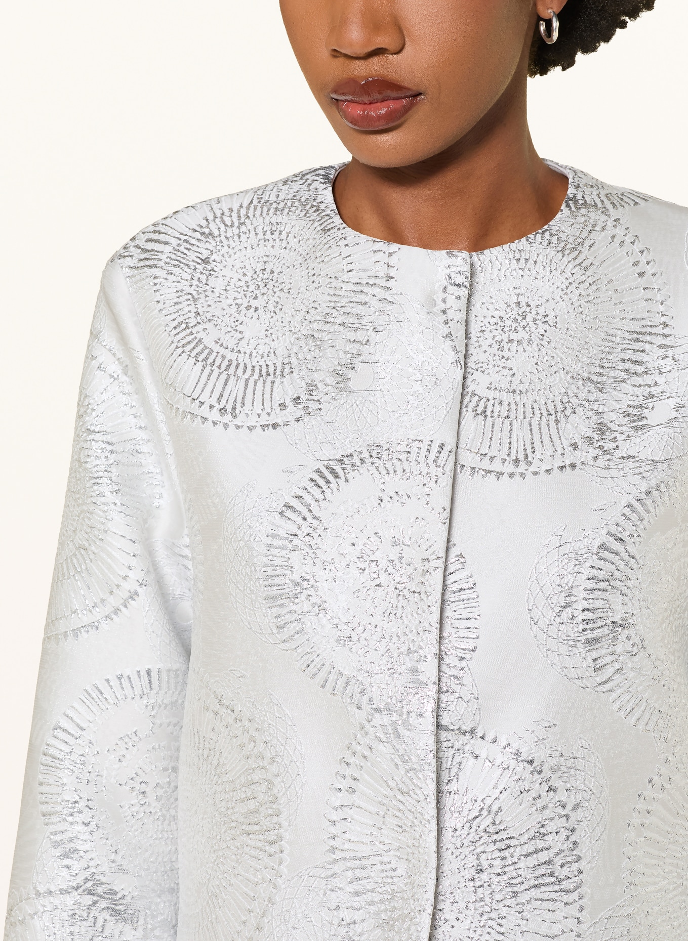 windsor. Kastenjacke aus Jacquard: HELLGRAU / SILBER