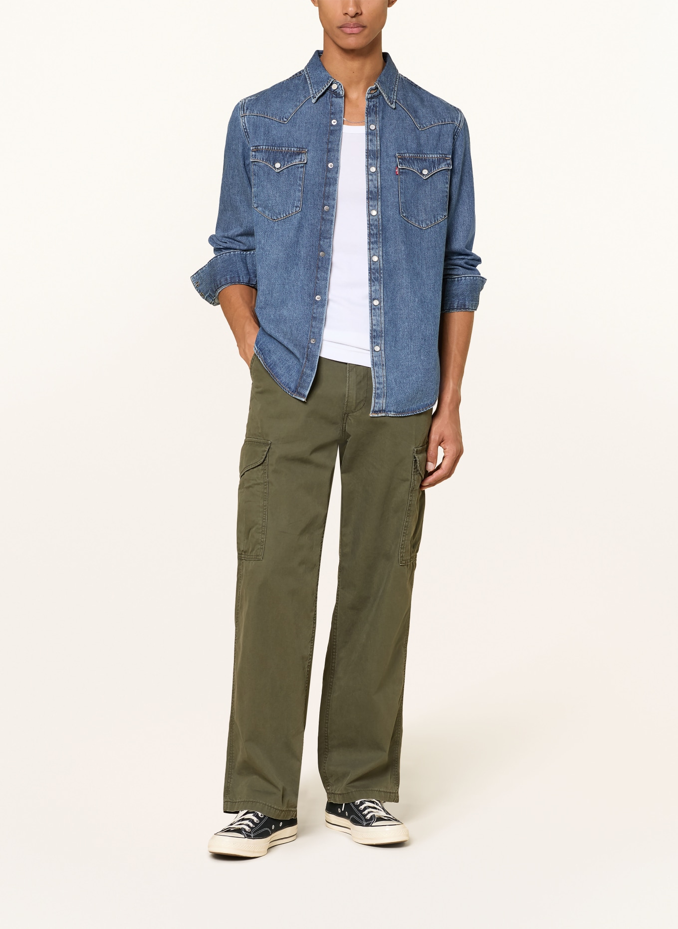 Levi's® Jeanshemd BARSTOW WESTERN Standard Fit: BLAU