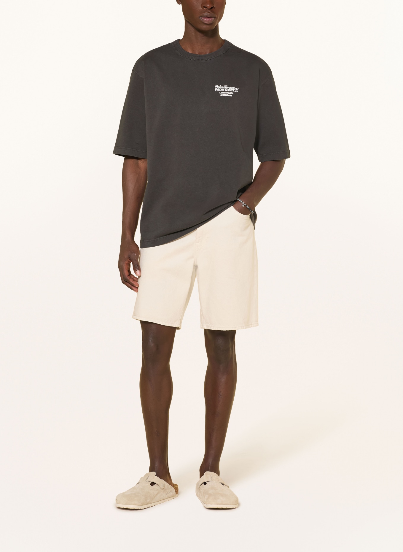 Levi's® T-shirt: DARK GRAY / WHITE