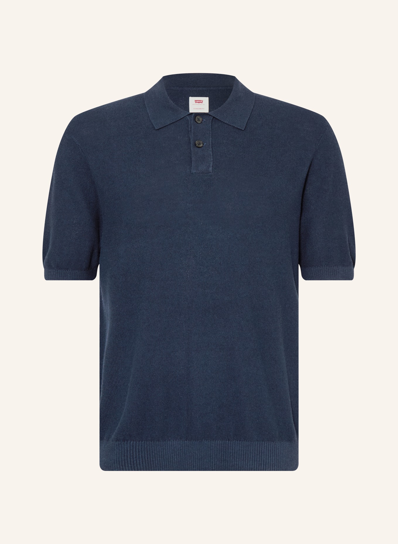 Levi's® Strick-Poloshirt Standard Fit: DUNKELBLAU