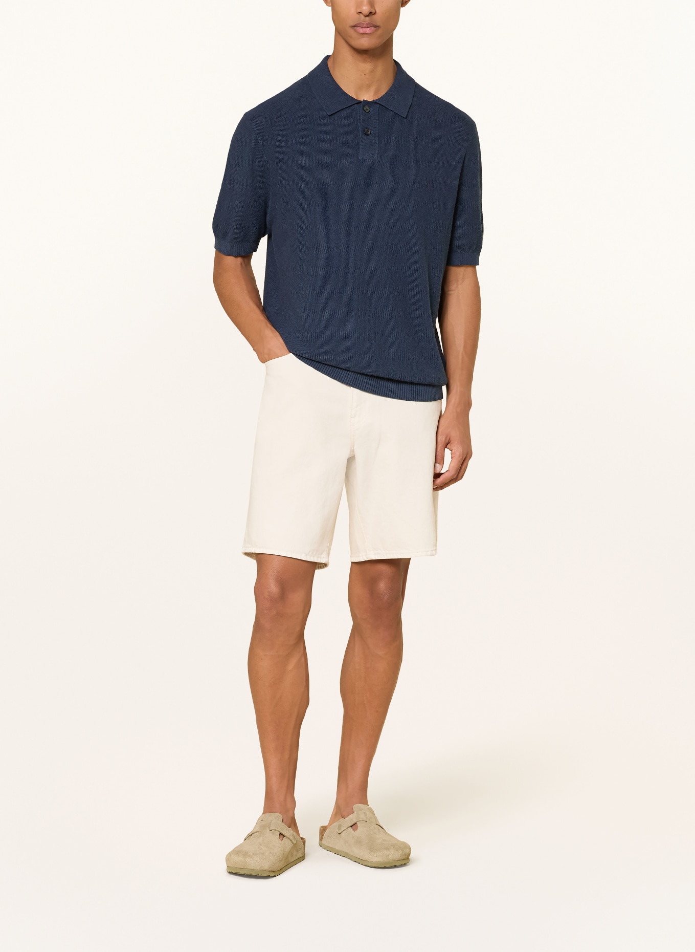 Levi's® Strick-Poloshirt Standard Fit: DUNKELBLAU