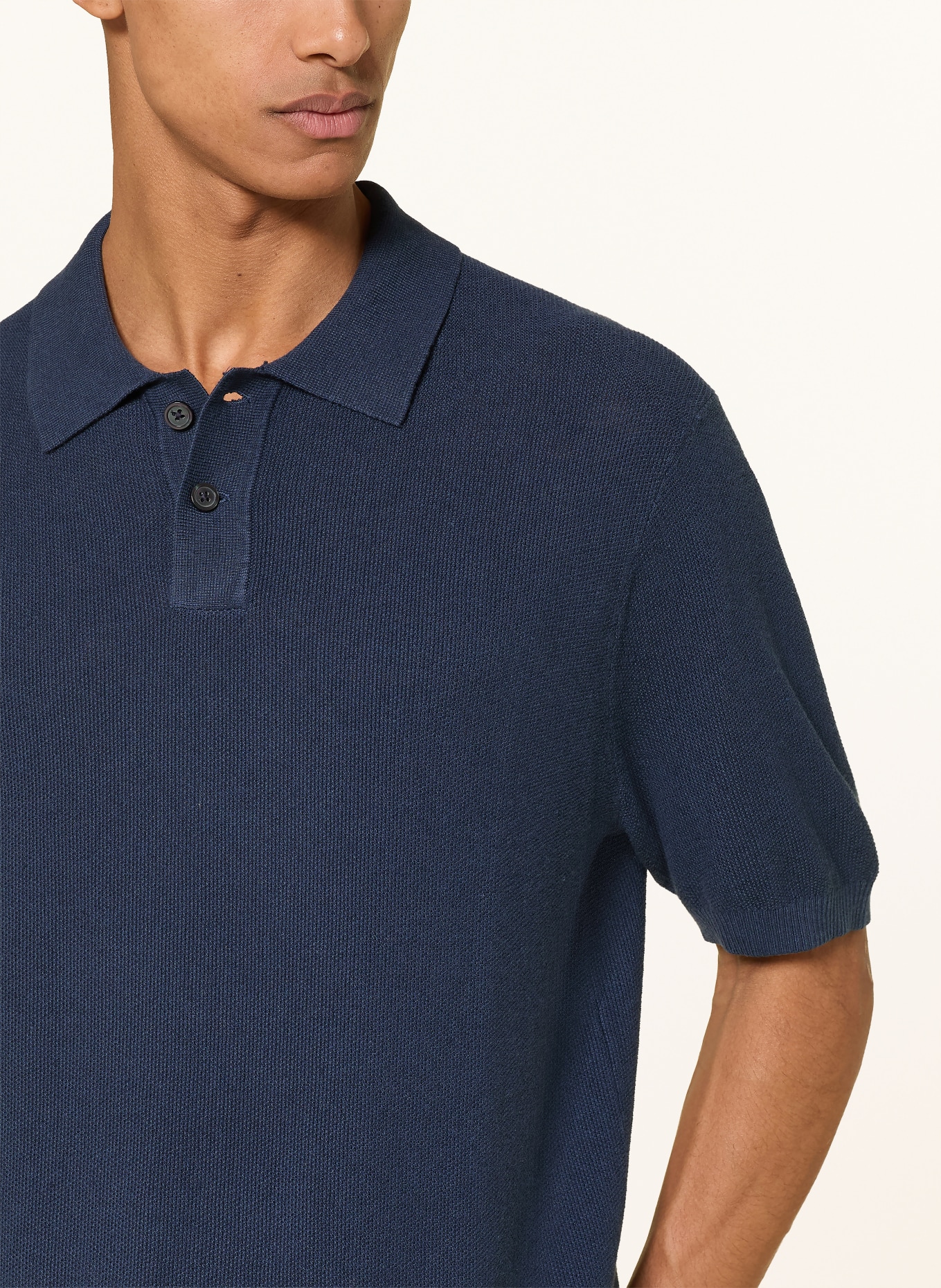 Levi's® Strick-Poloshirt Standard Fit: DUNKELBLAU