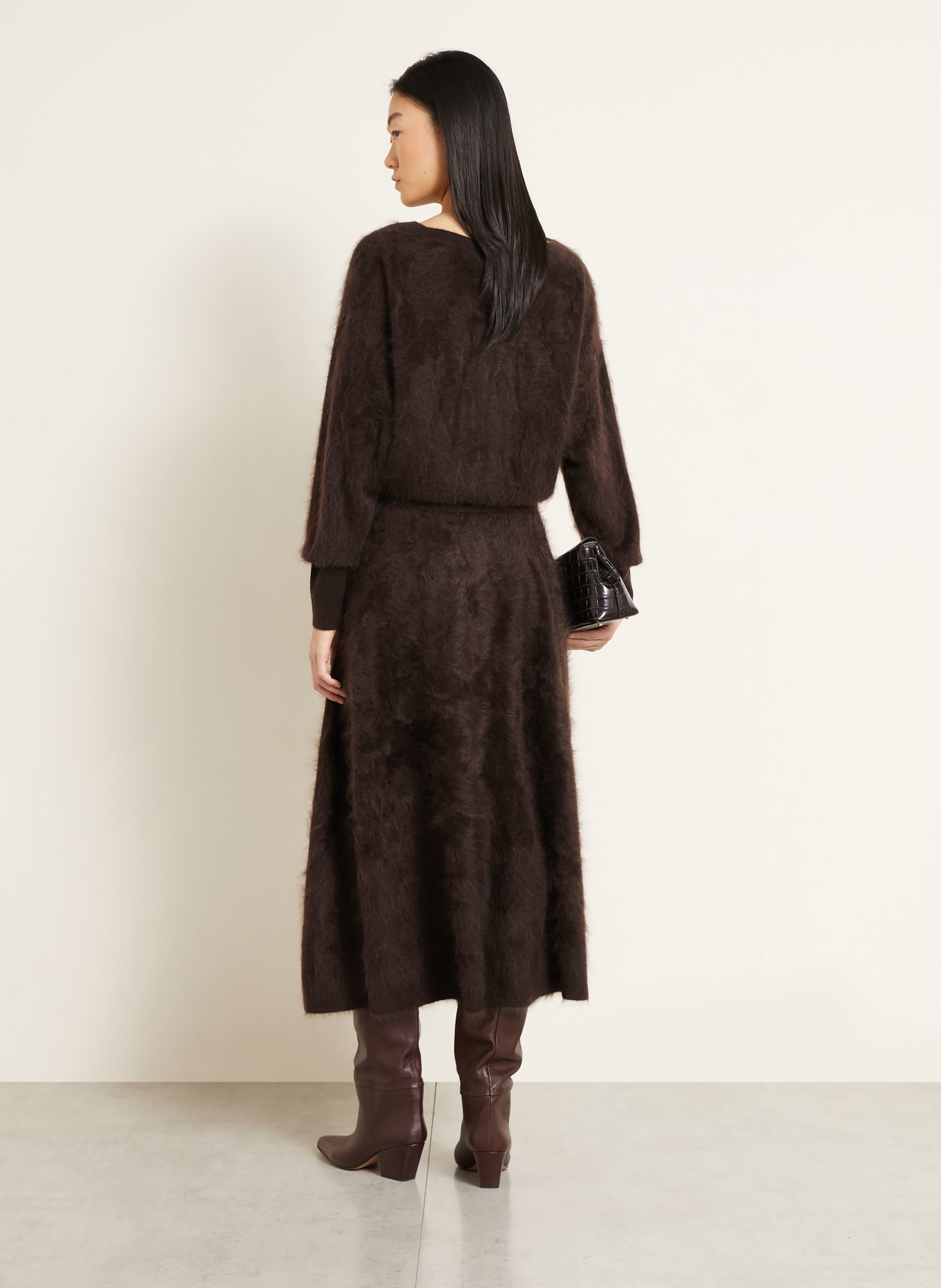 IRIS von ARNIM KENZIE Cashmere Sweater: DARK BROWN
