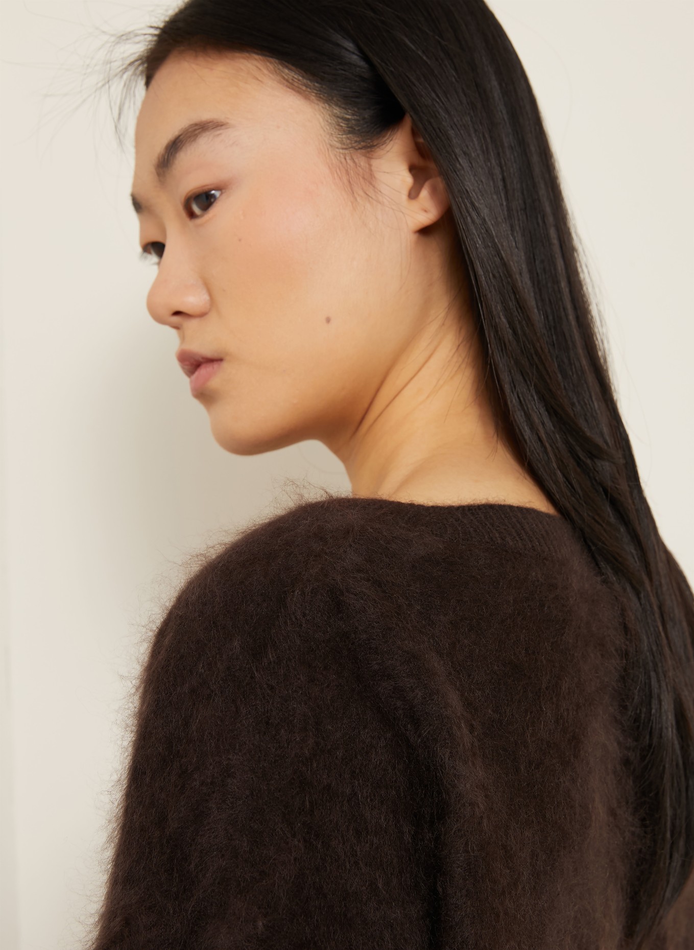 IRIS von ARNIM KENZIE Cashmere Sweater: DARK BROWN