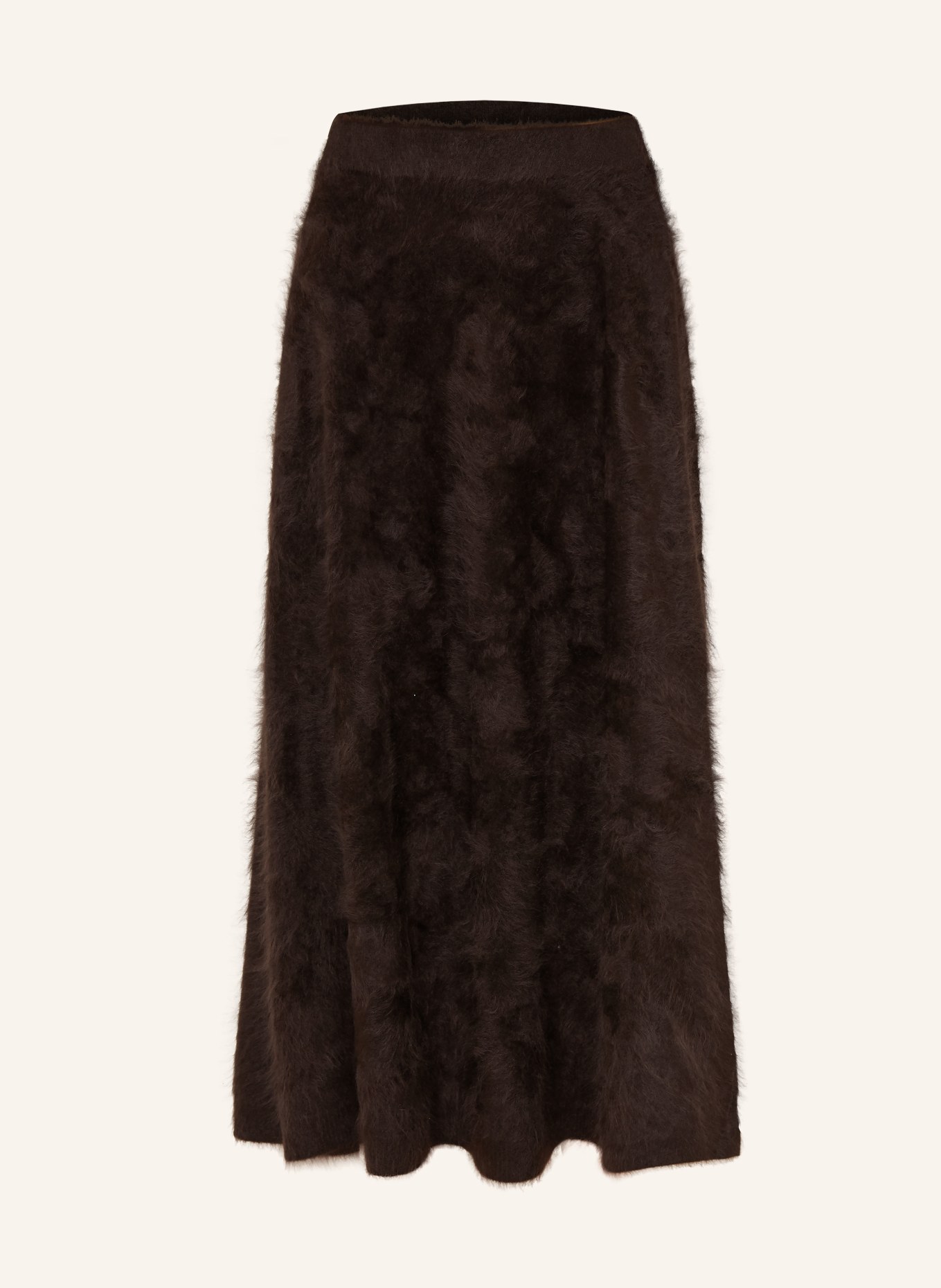 IRIS von ARNIM KAYCEE cashmere knit skirt: DARK BROWN
