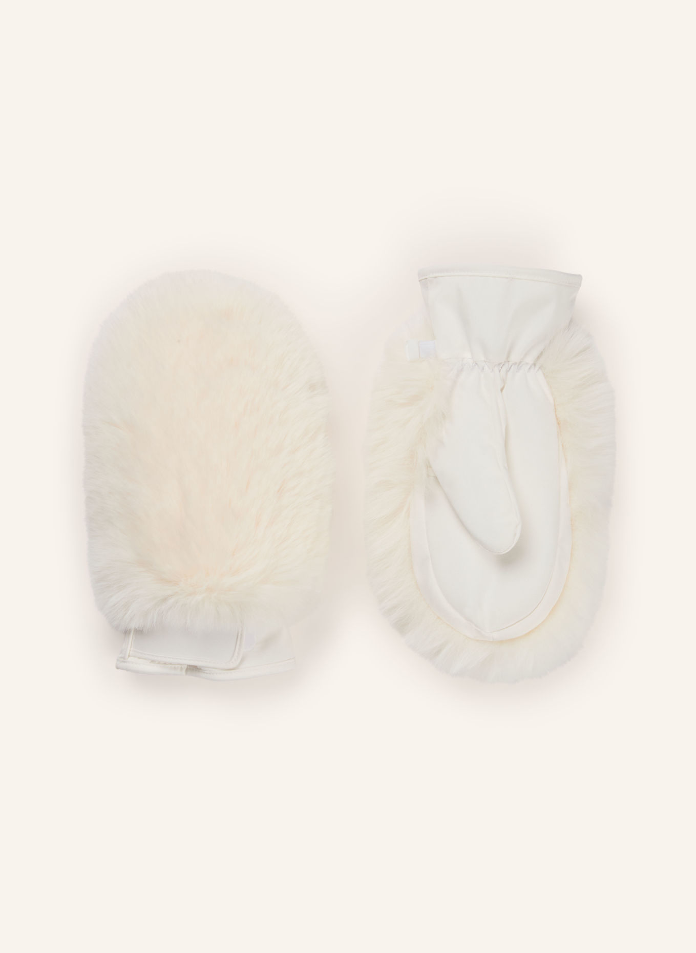 MRS & HUGS Warmhoudhandschoenen van imitatiebont: WIT
