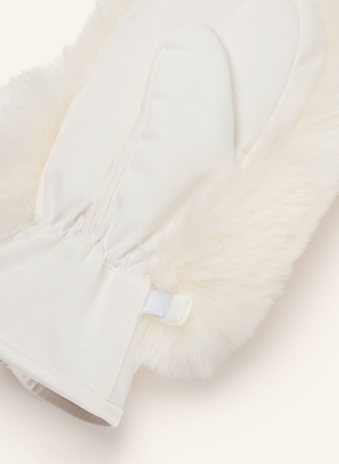 MRS & HUGS Warmhoudhandschoenen van imitatiebont: WIT