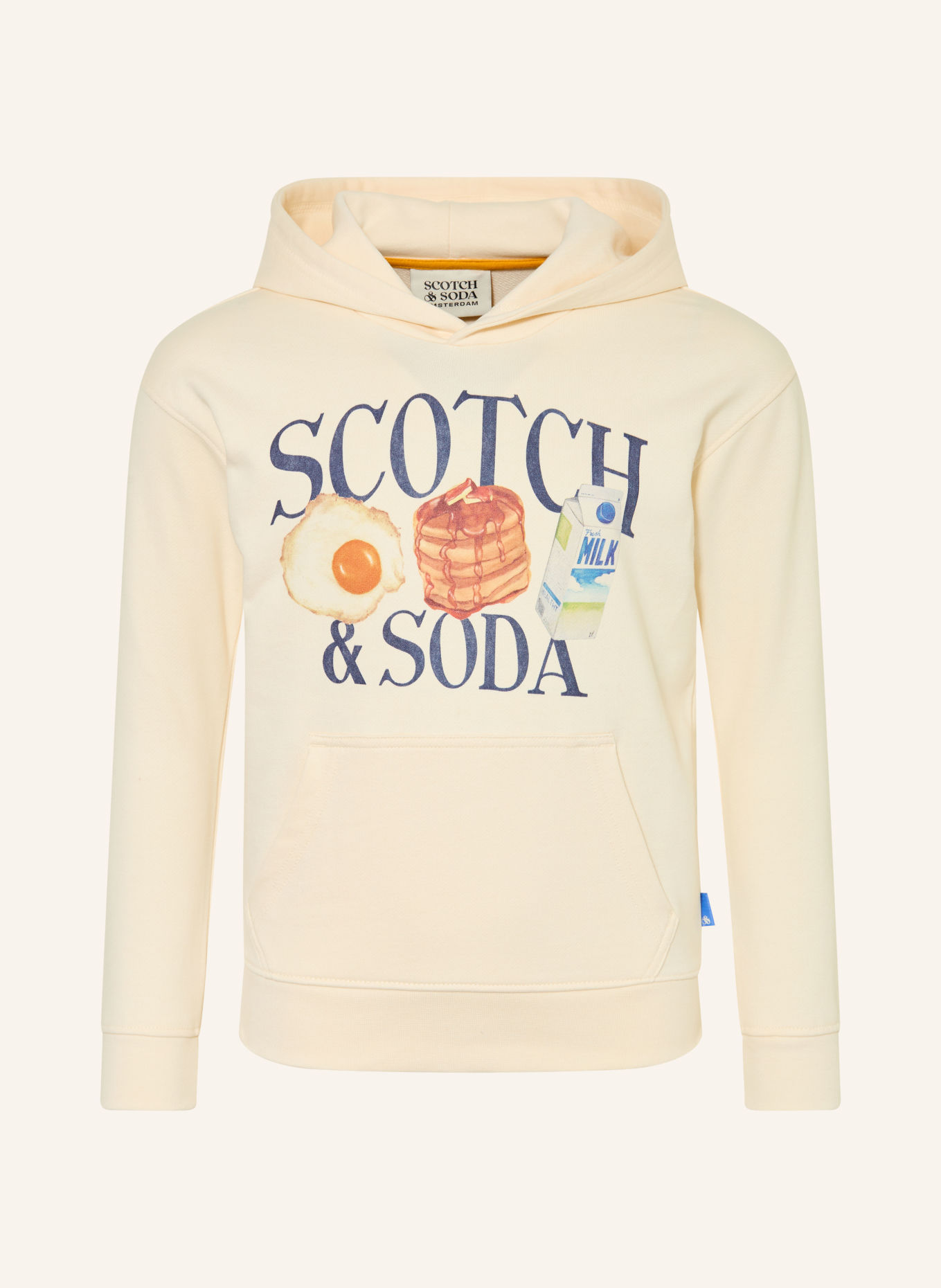 SCOTCH & SODA Sweat à capuche: CRÈME / CHAMEAU / ORANGE