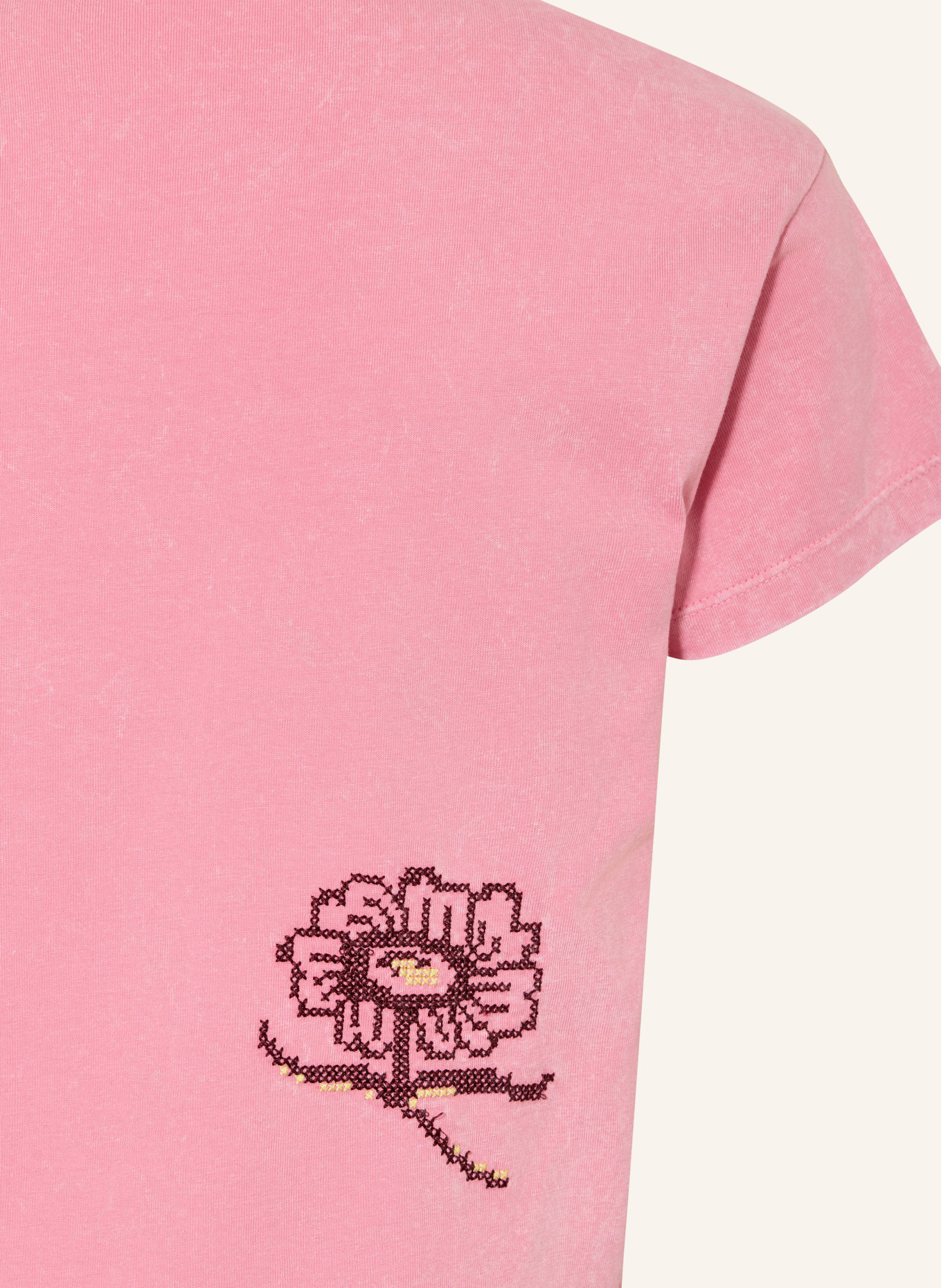 SCOTCH & SODA T-shirt: ROZE / GEEL / BLAUW