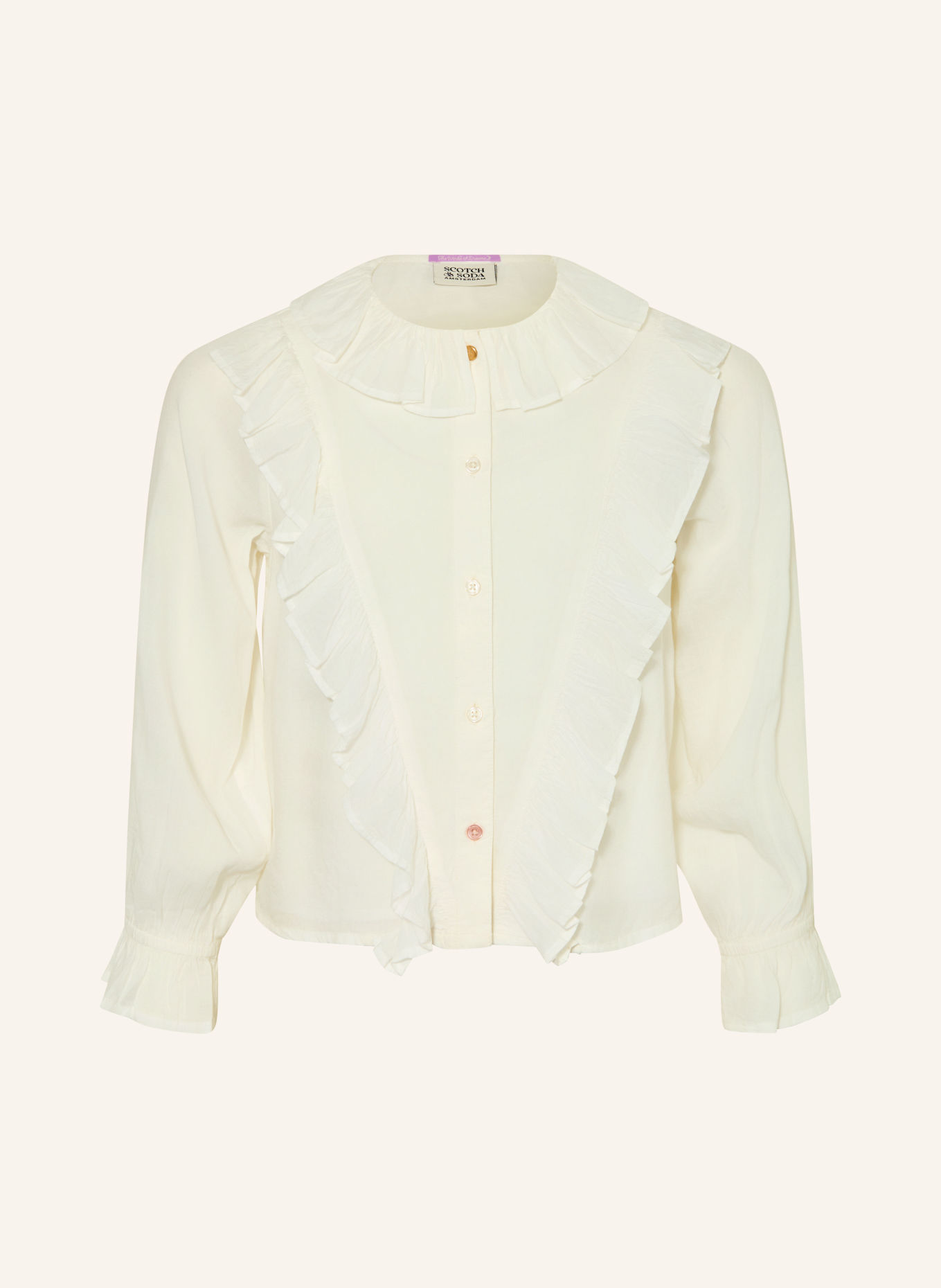 SCOTCH & SODA Blouse à volants: BLANC