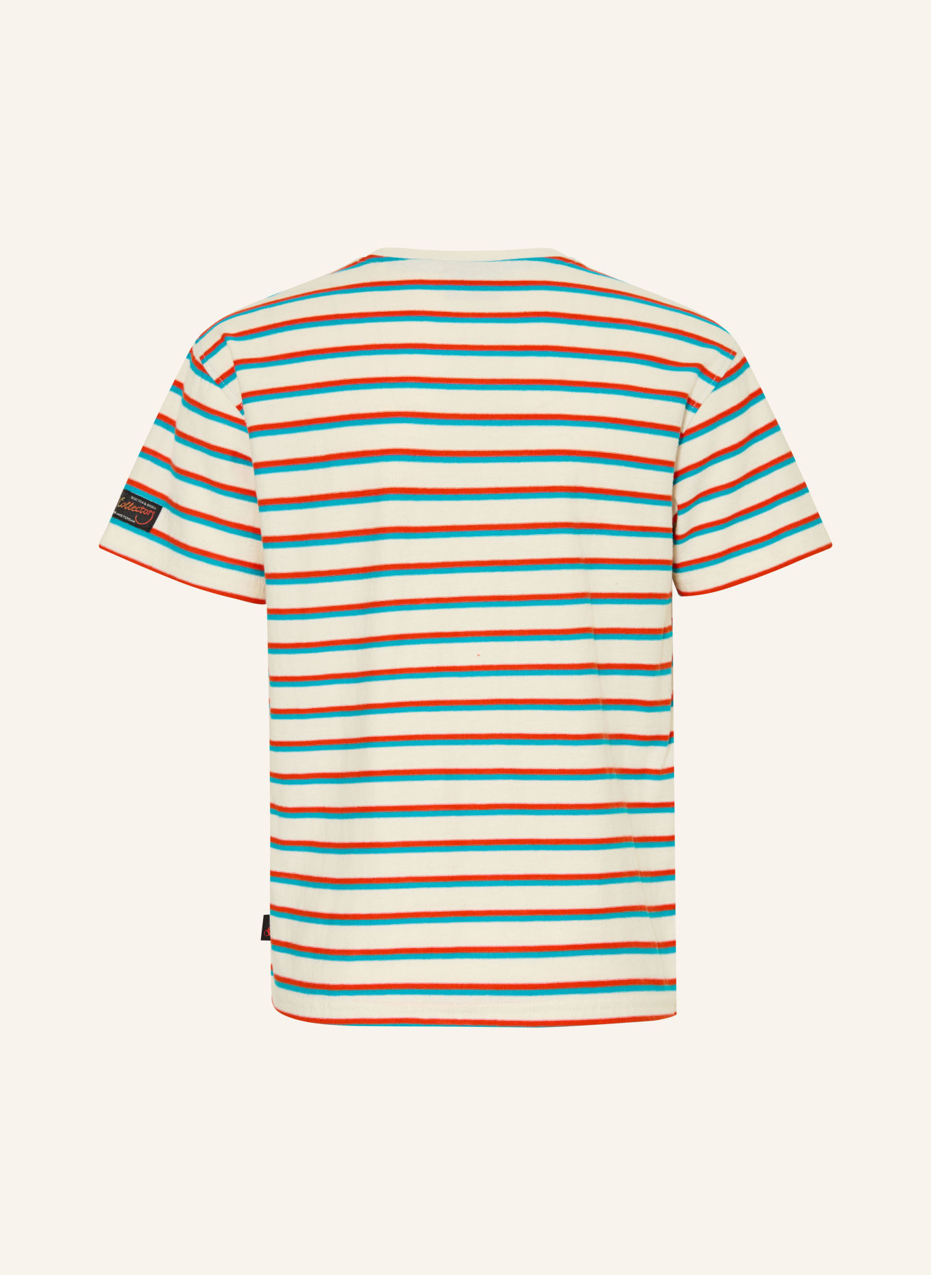 SCOTCH & SODA Tričko: KRÉMOVÁ / ČERVENÁ / TYRKYSOVÁ