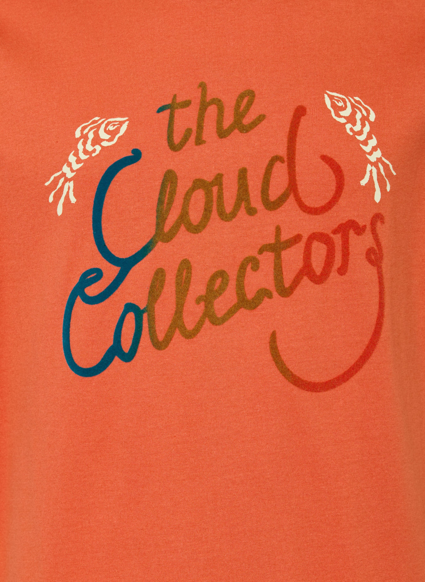 SCOTCH & SODA T-Shirt: DUNKELORANGE / GRÜN / PETROL