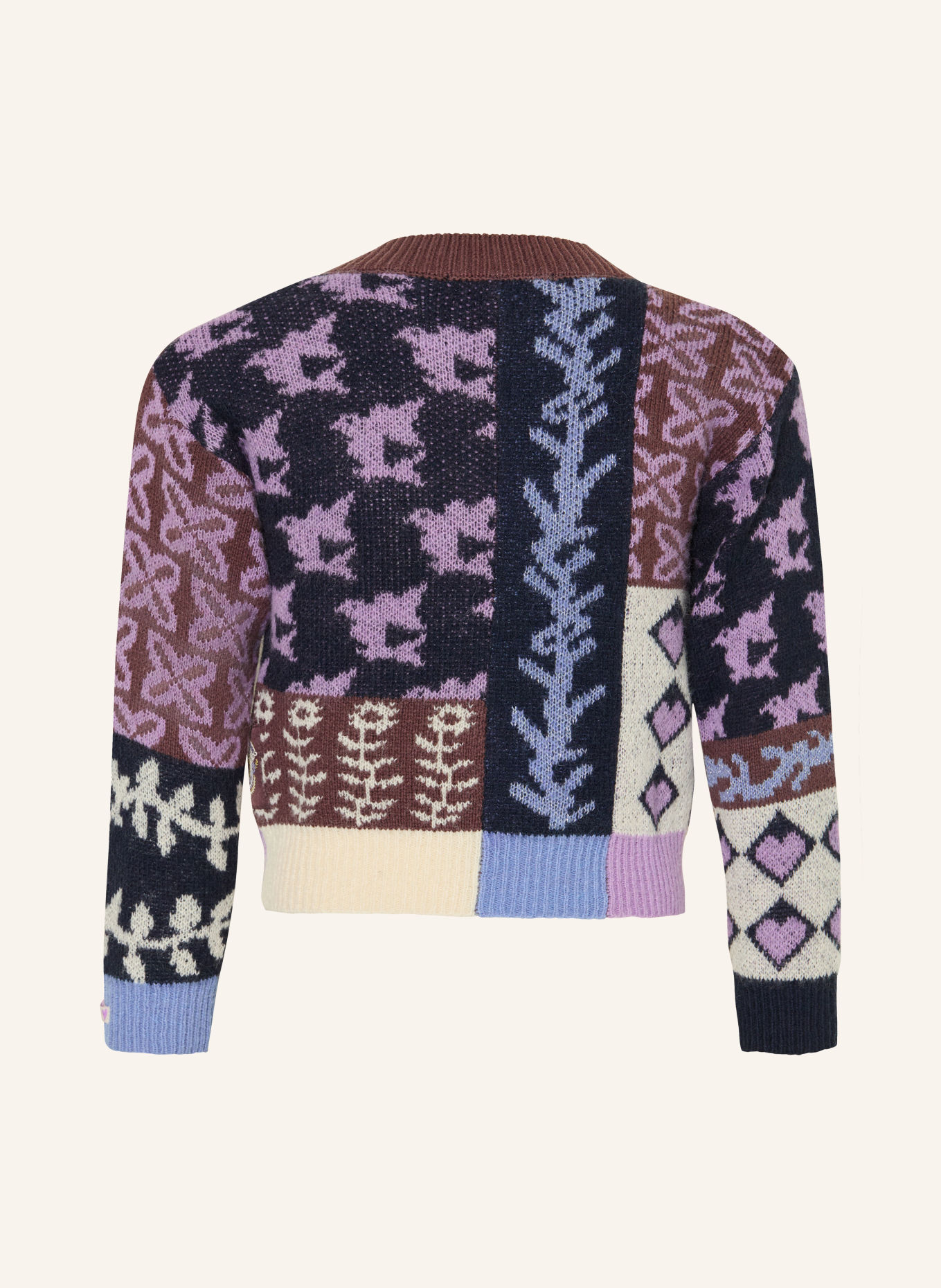 SCOTCH & SODA Cardigan en fil pailleté: BLEU FONCÉ / CRÈME / LILAS CLAIR