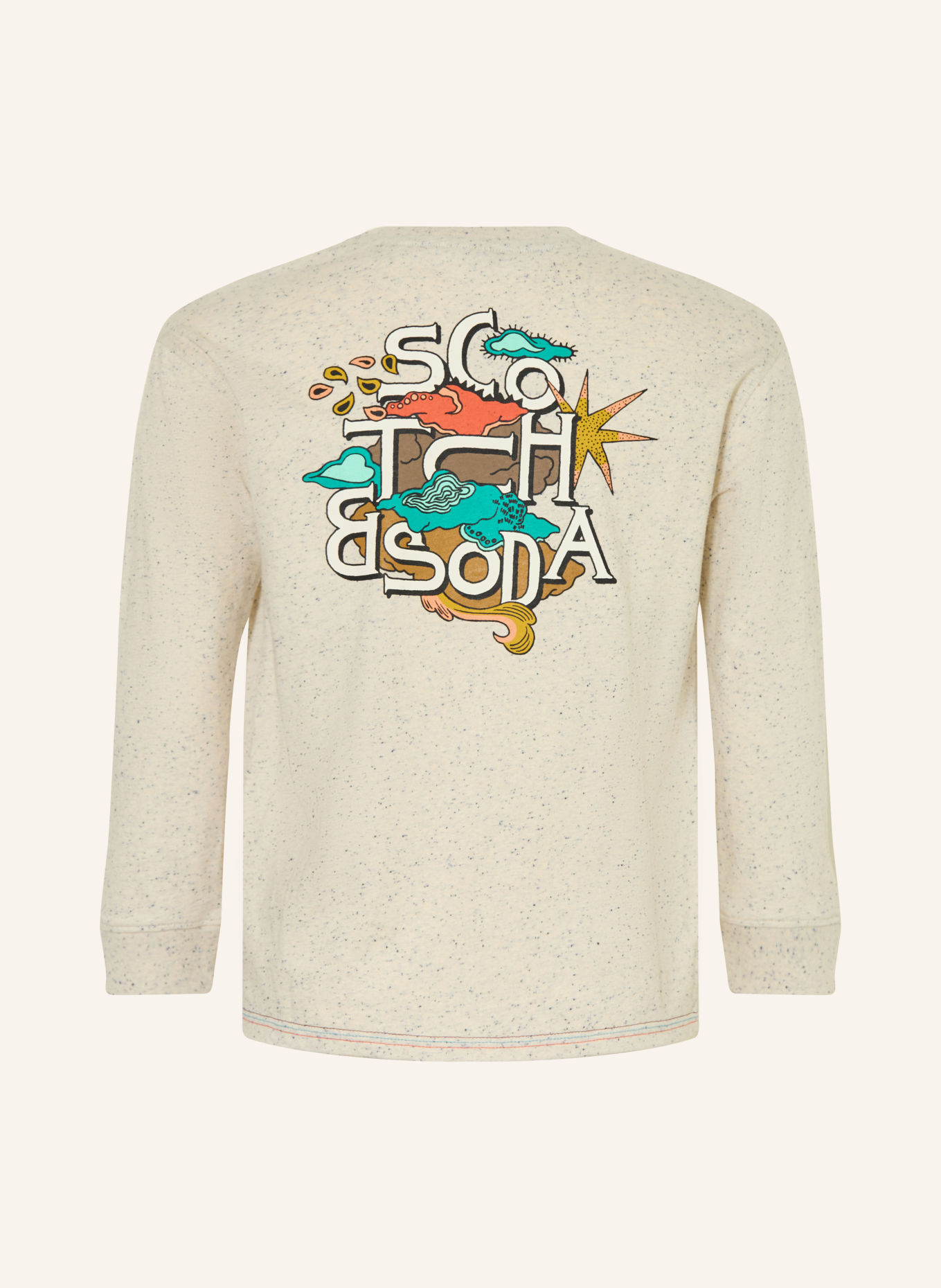 SCOTCH & SODA T-shirt à manches longues: GRIS CLAIR / SAUMON / VERT