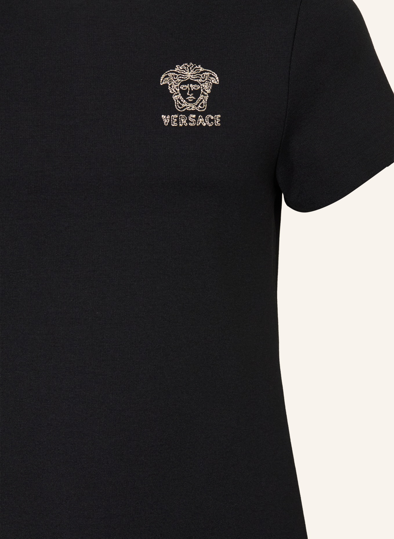 VERSACE Jersey dress: BLACK