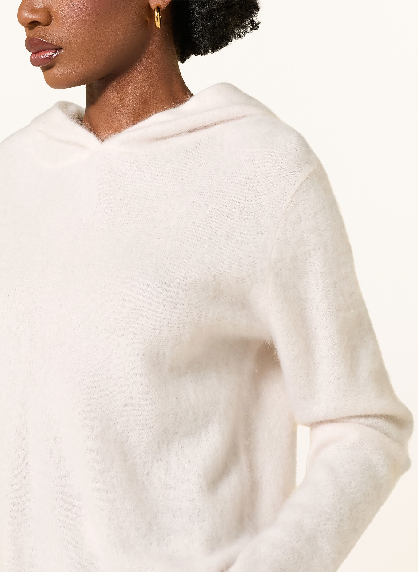 lilienfels Sweat à capuche en cachemire: CRÈME