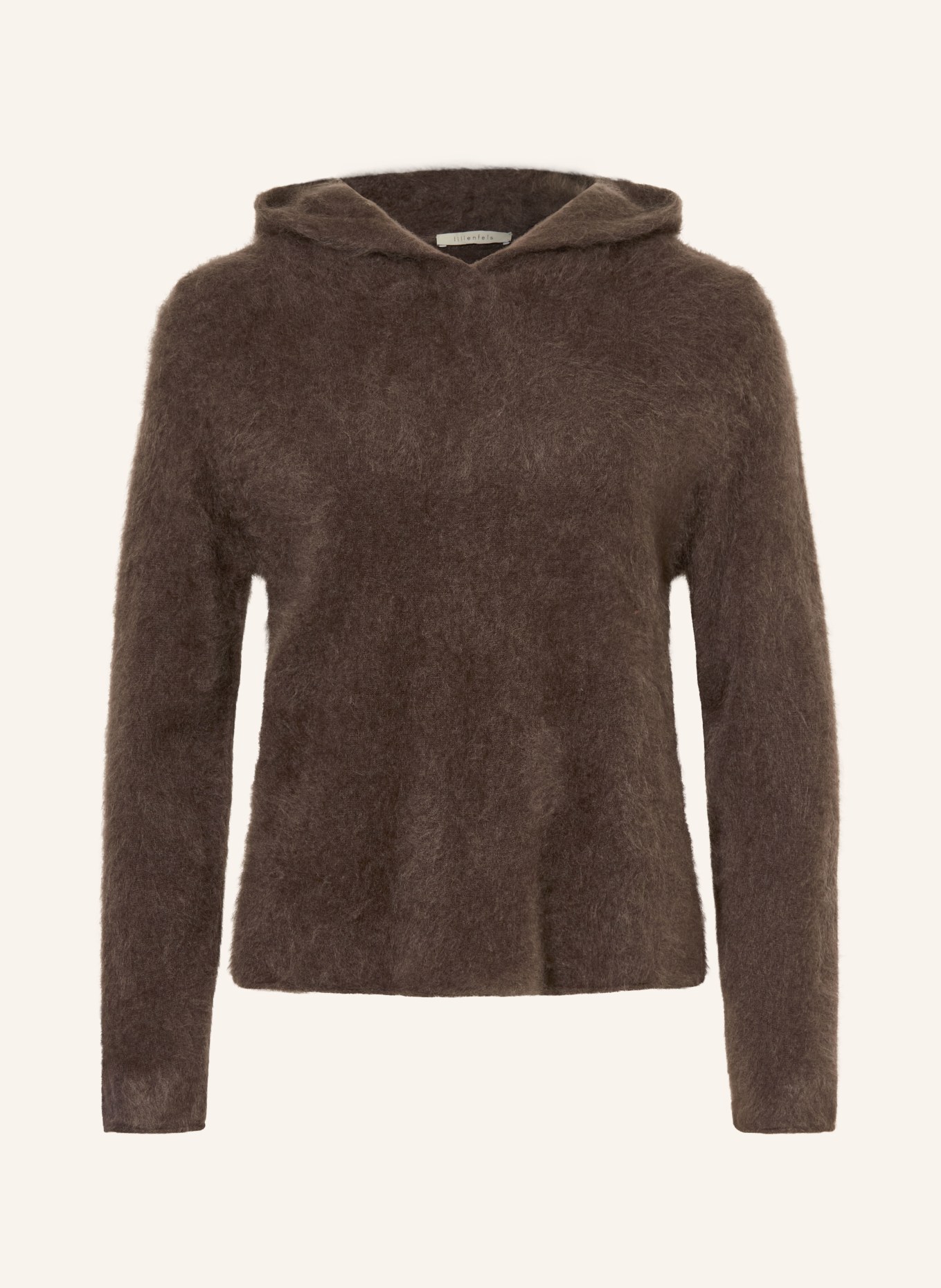 lilienfels Sweat à capuche en cachemire: MARRON FONCÉ