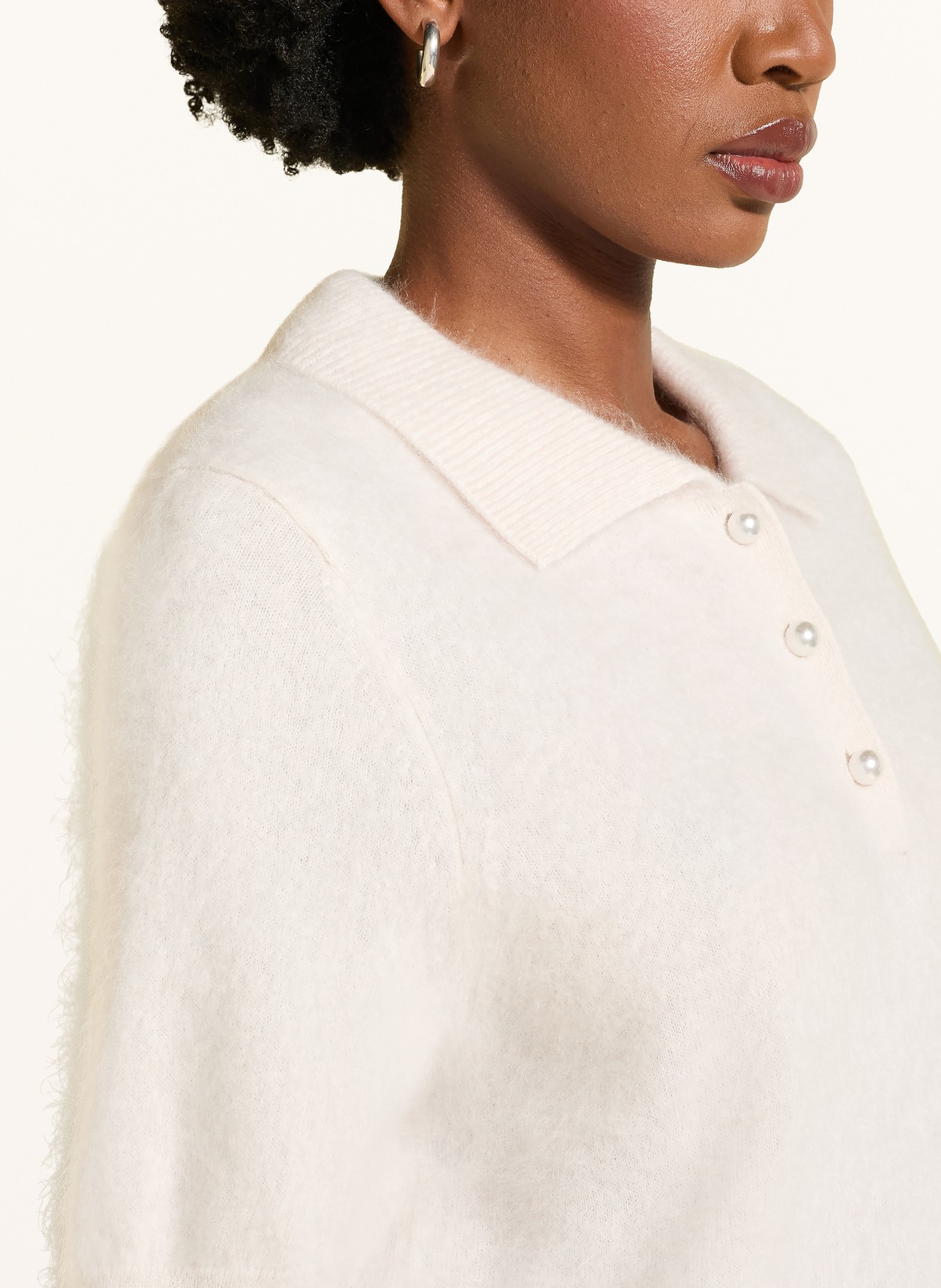 lilienfels Polo en maille de cachemire: CRÈME