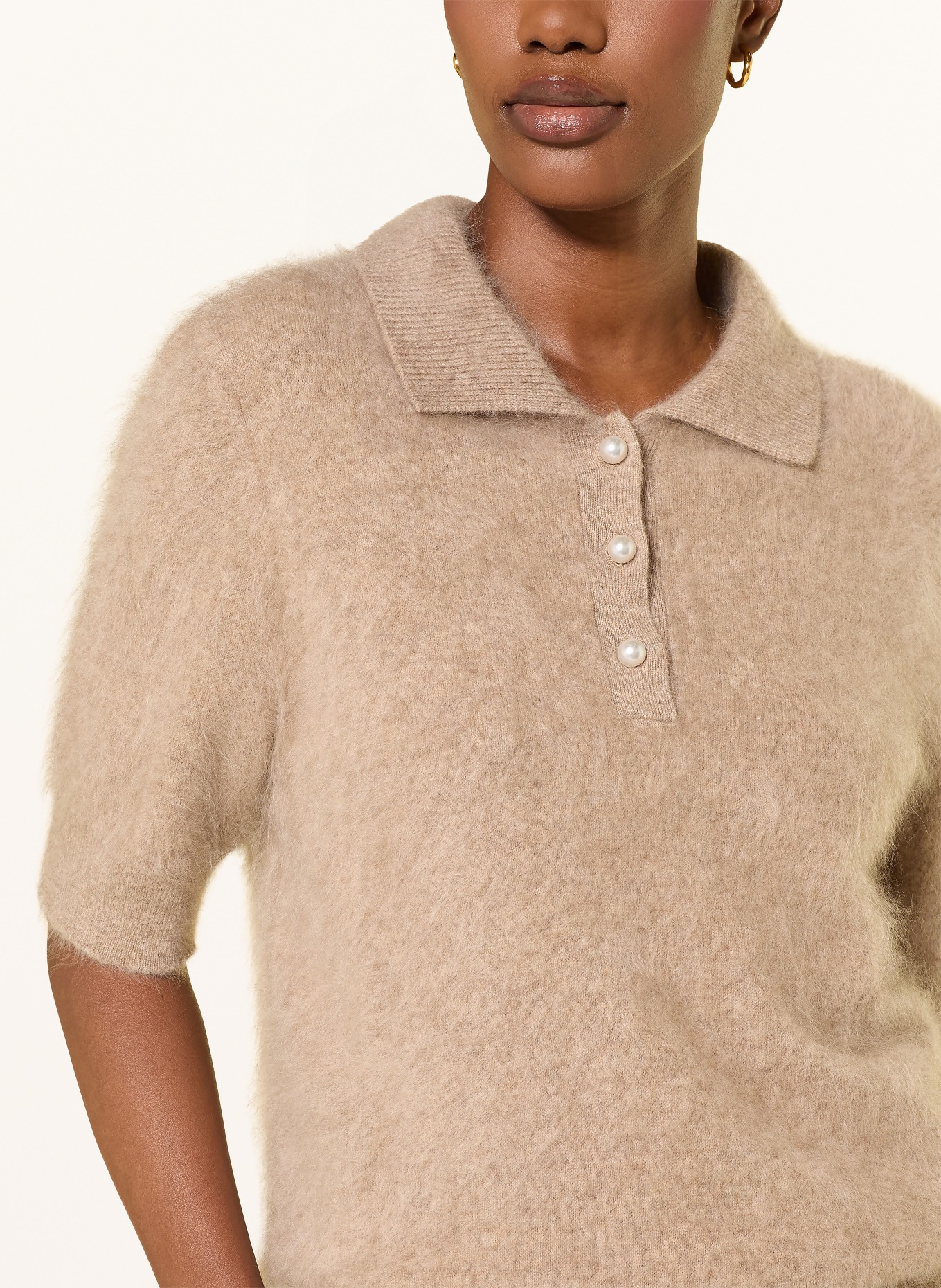 lilienfels Polo en maille de cachemire: CHAMEAU