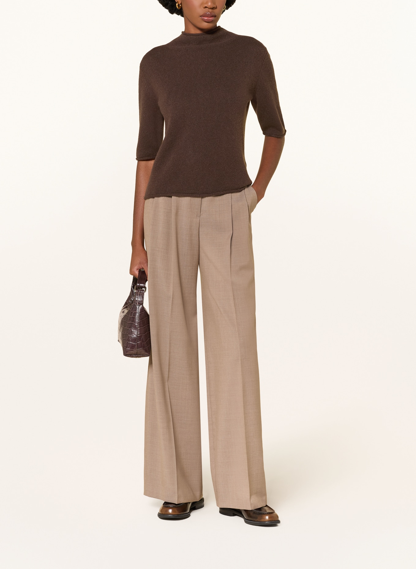 lilienfels Strickshirt aus Cashmere: DUNKELBRAUN