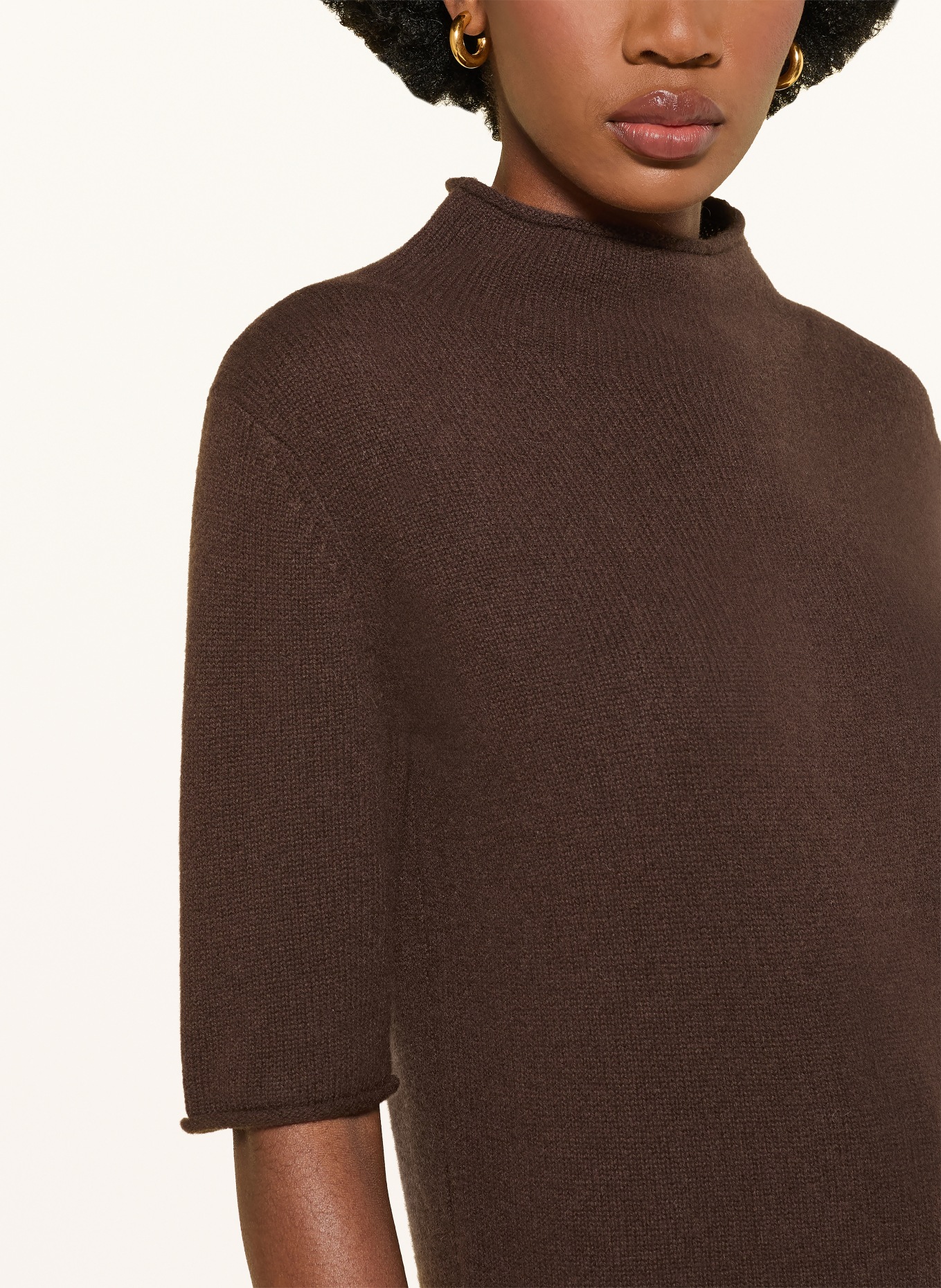 lilienfels Strickshirt aus Cashmere: DUNKELBRAUN