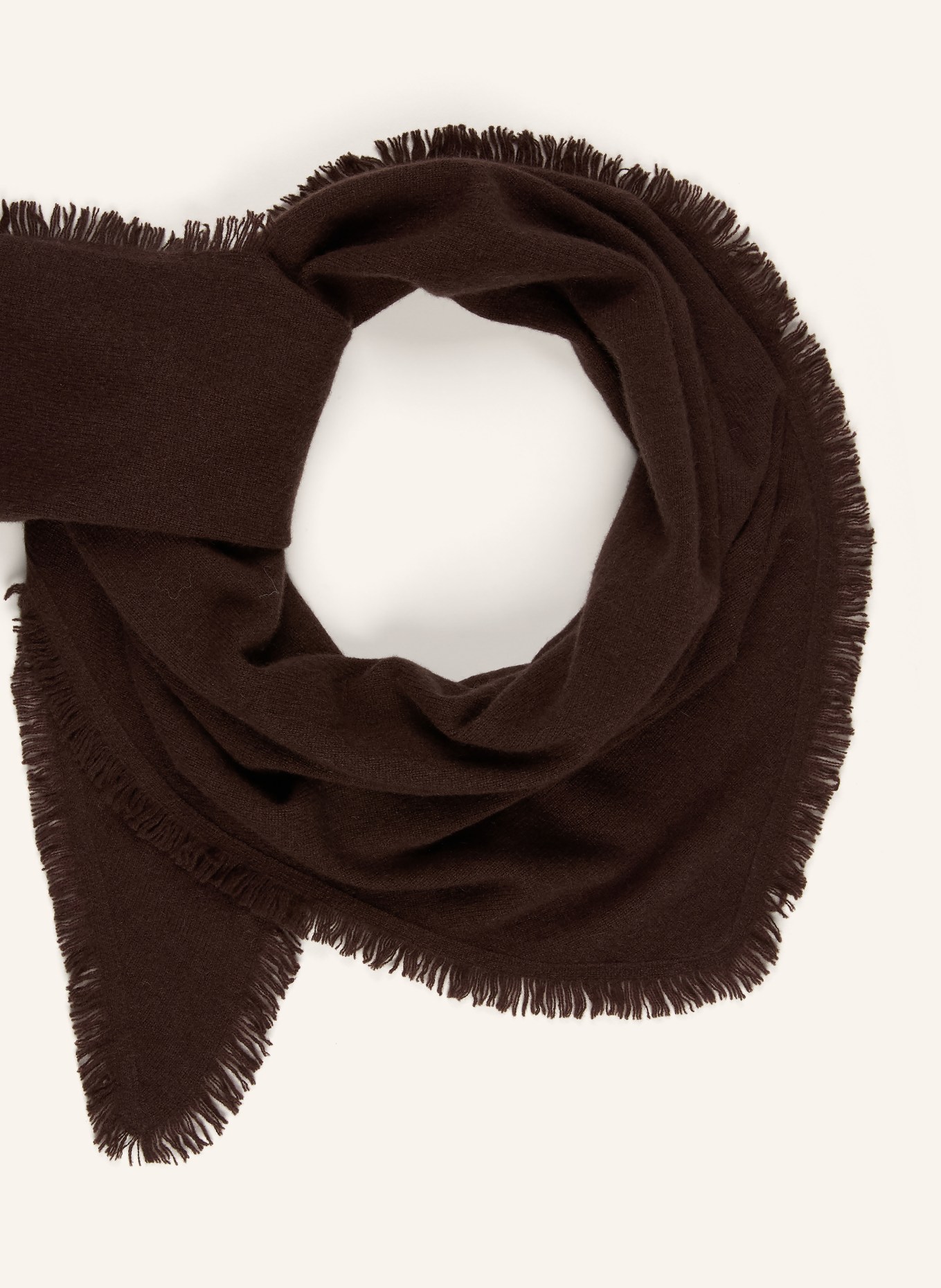 lilienfels Cashmere scarf: DARK BROWN