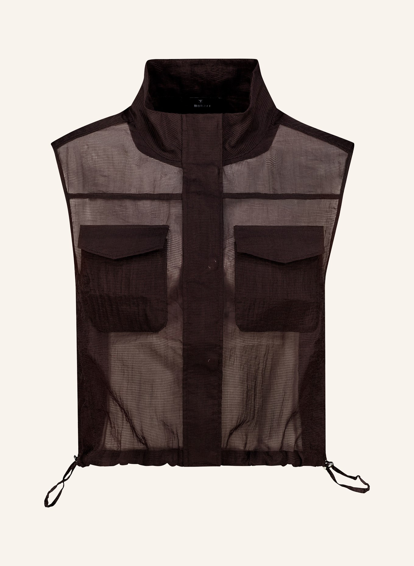 monari Mesh vest: DARK BROWN