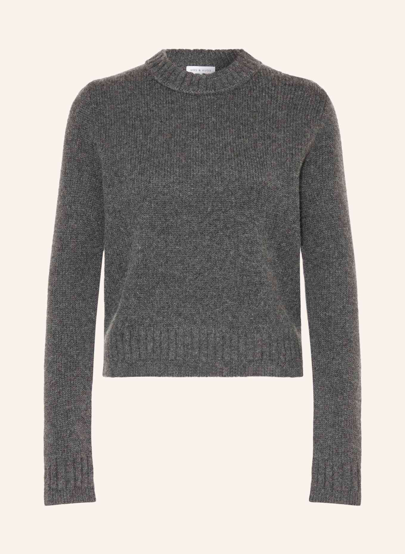 MRS & HUGS Cashmere sweater: DARK GRAY