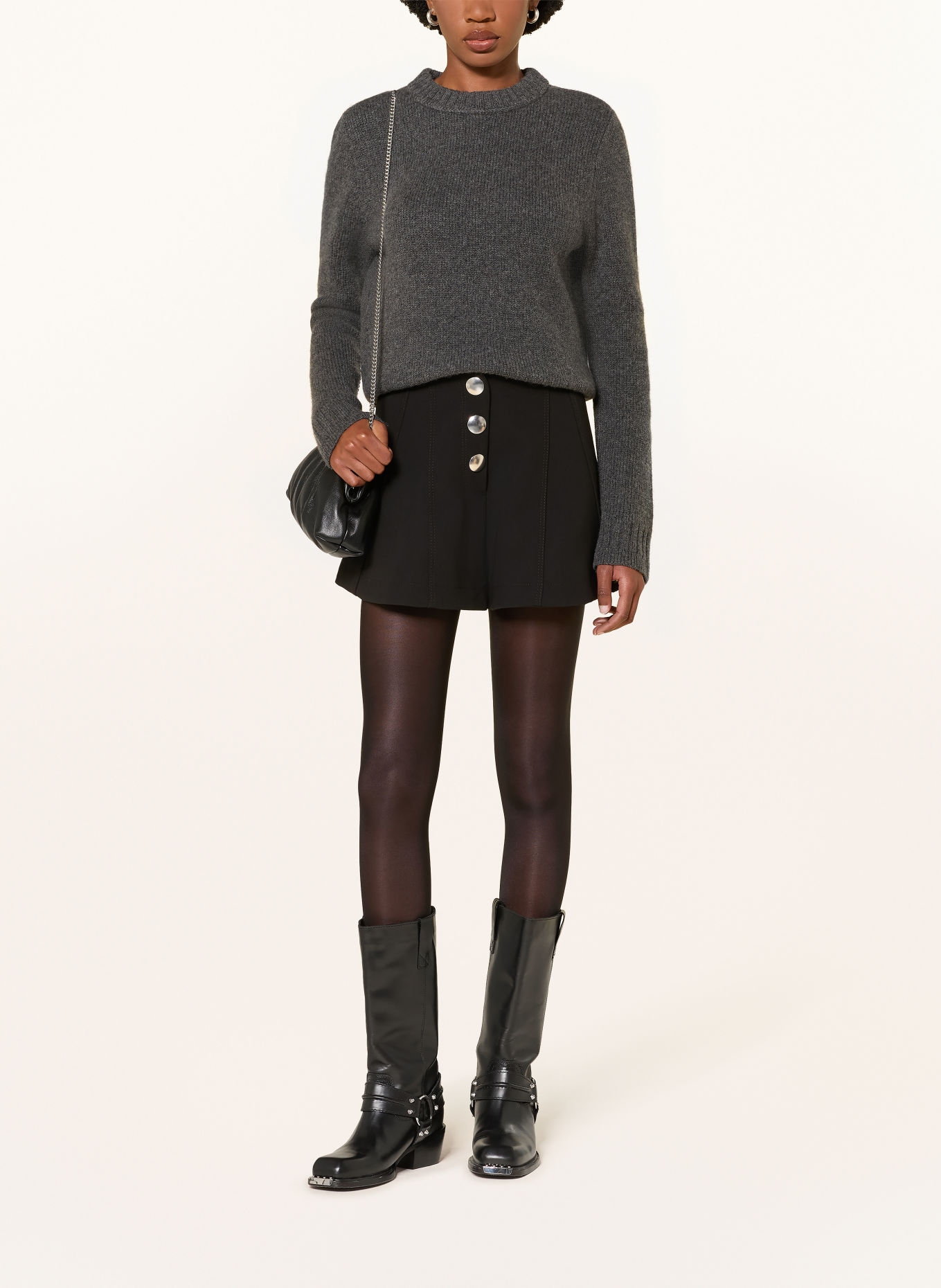 MRS & HUGS Cashmere sweater: DARK GRAY