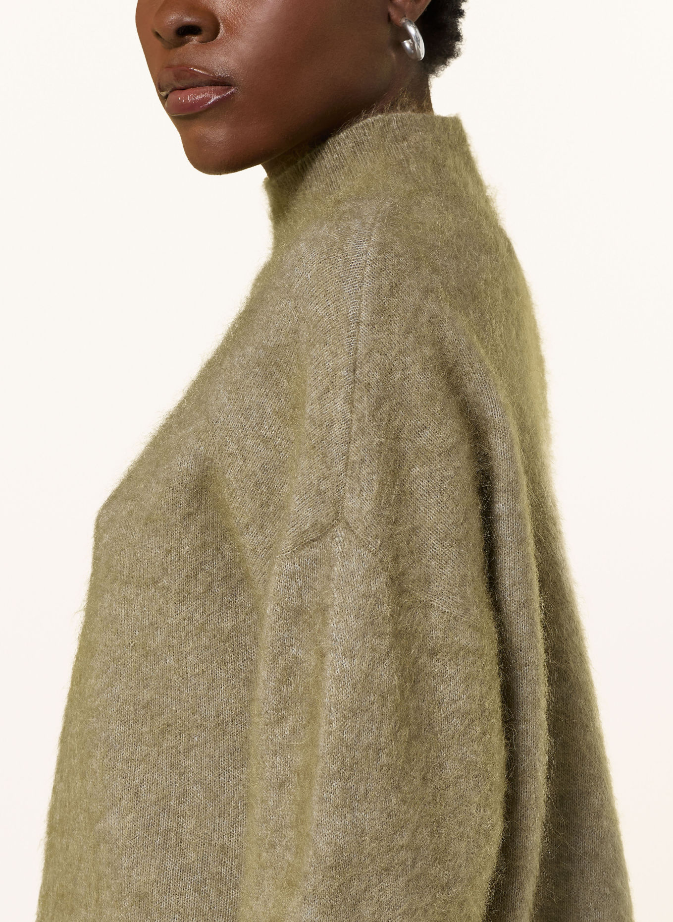 MRS & HUGS Sweater with mohair: KHAKI