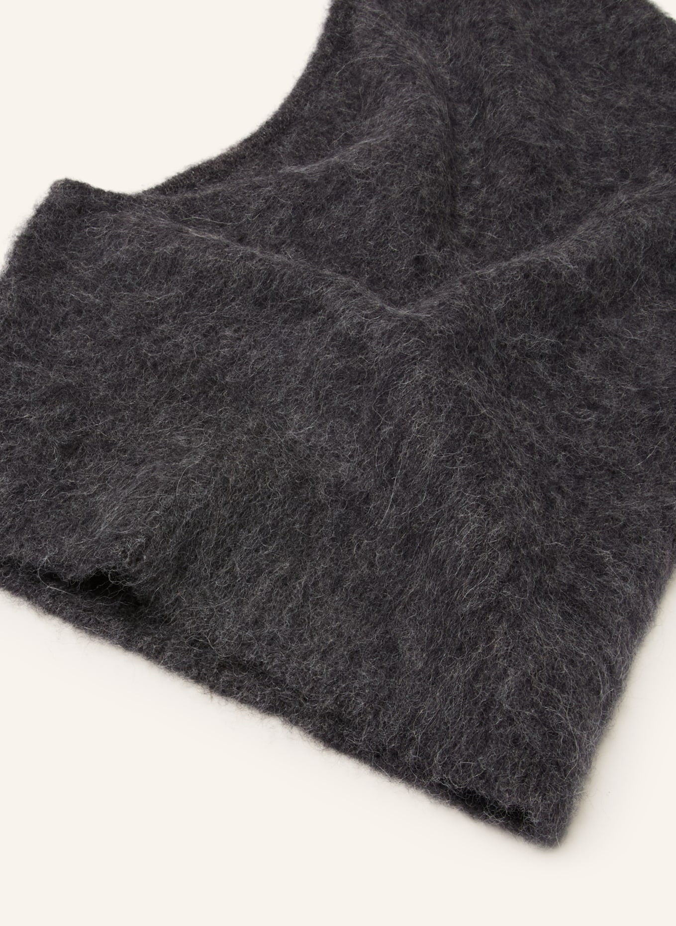 MRS & HUGS Cagoule en alpaga: GRIS FONCÉ