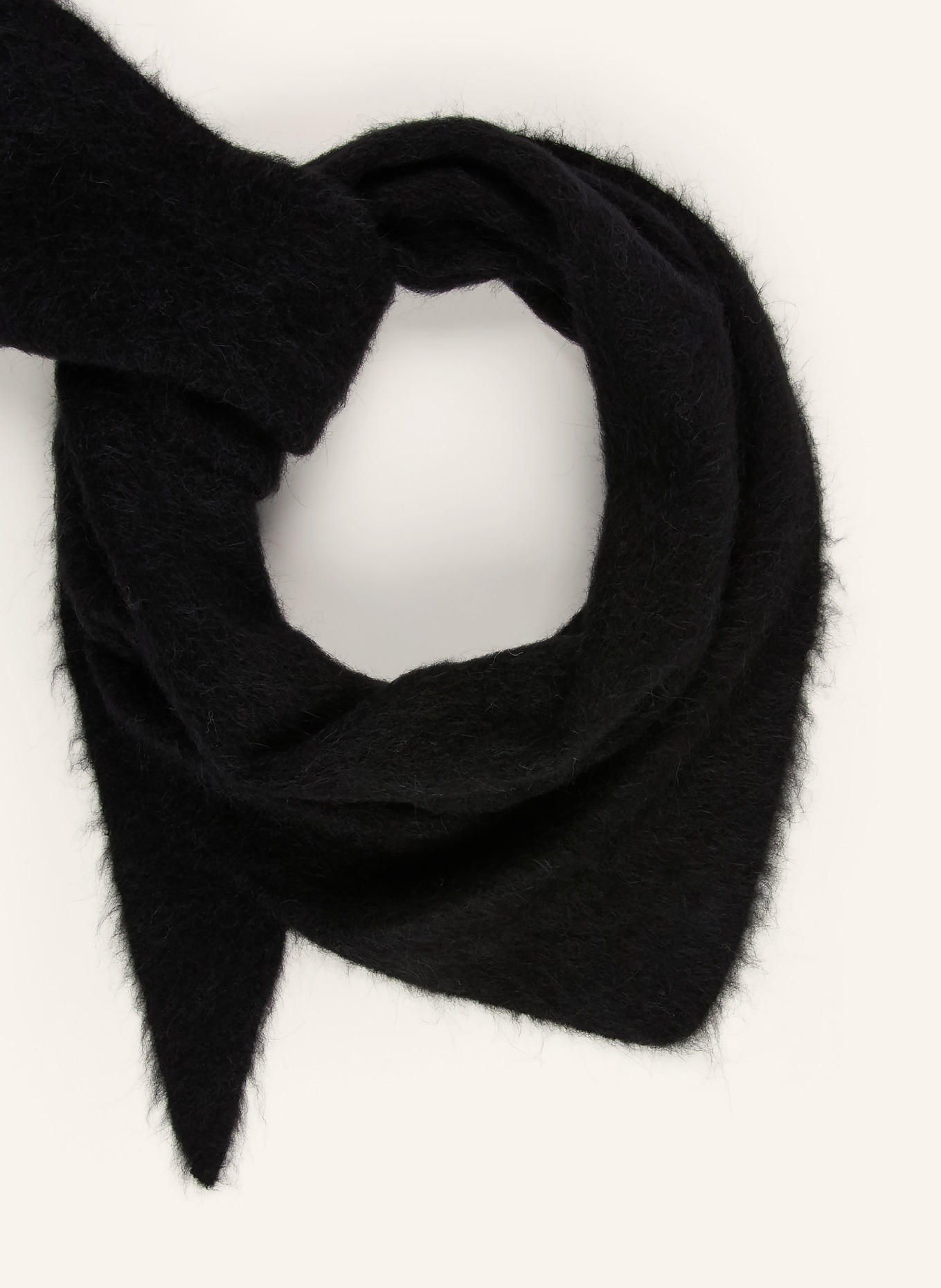 MRS & HUGS Scarf with alpaca: BLACK