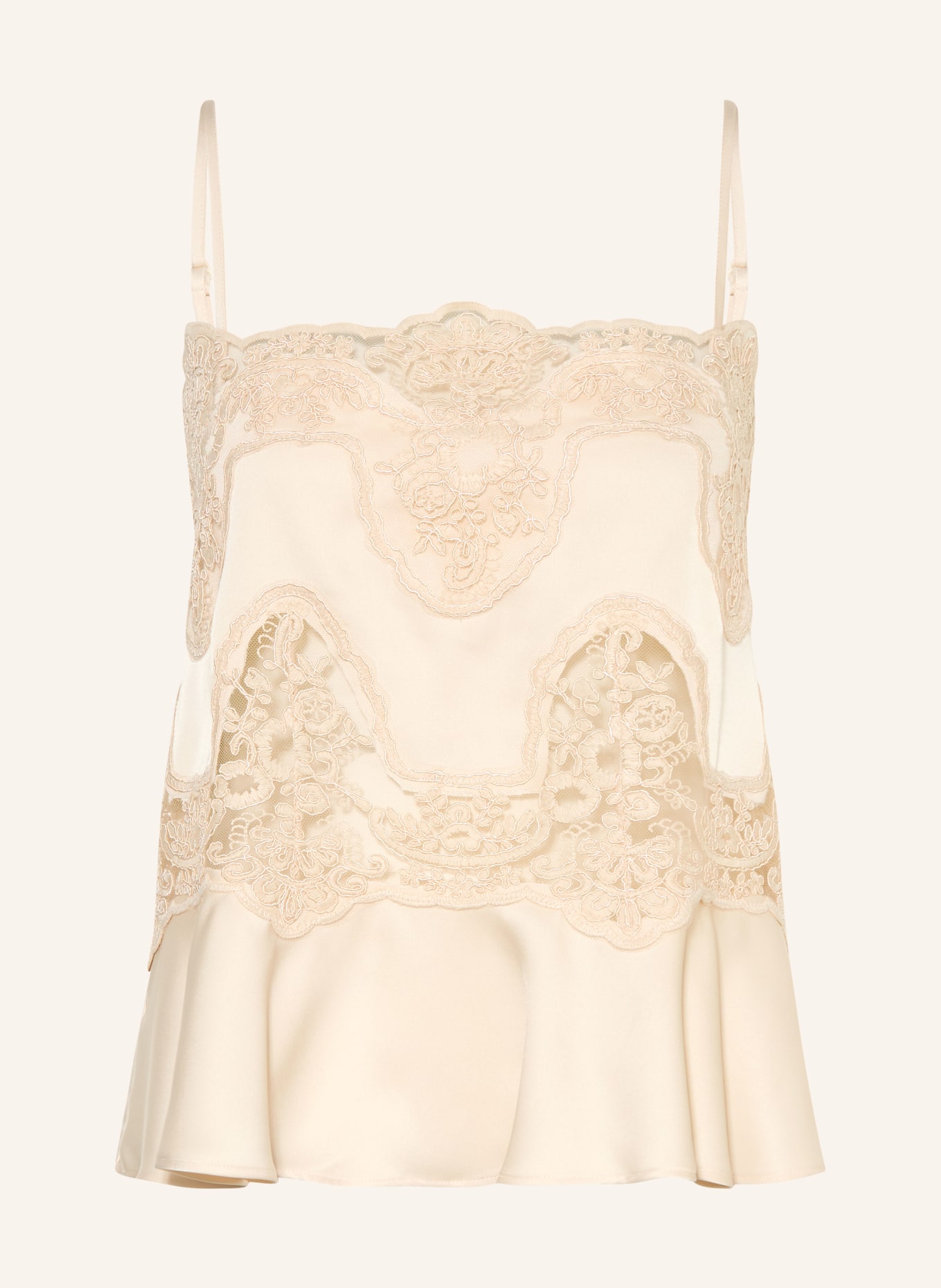 MRS & HUGS Blouse met kant: CRÈME