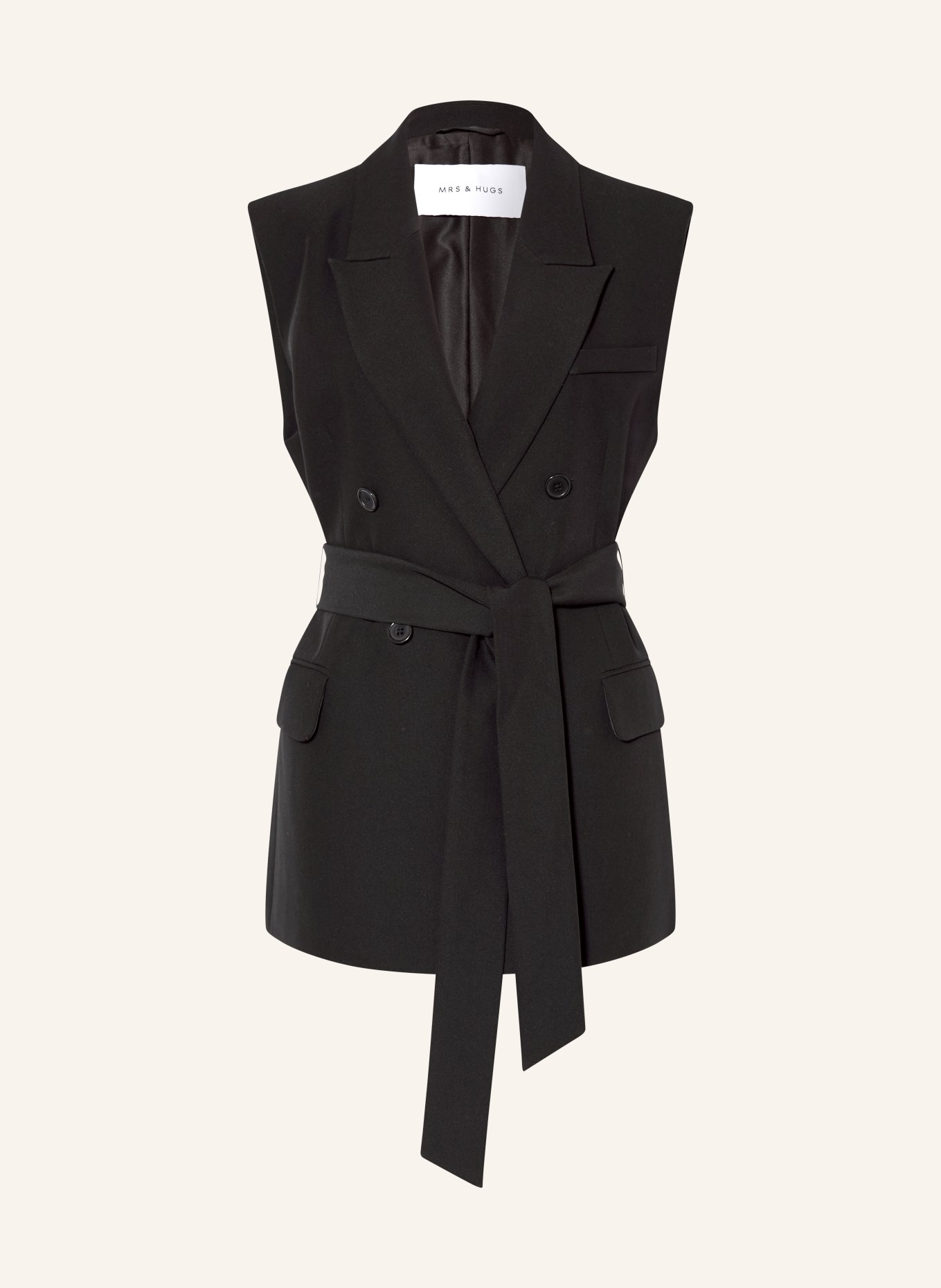 MRS & HUGS Blazer-vest: ZWART