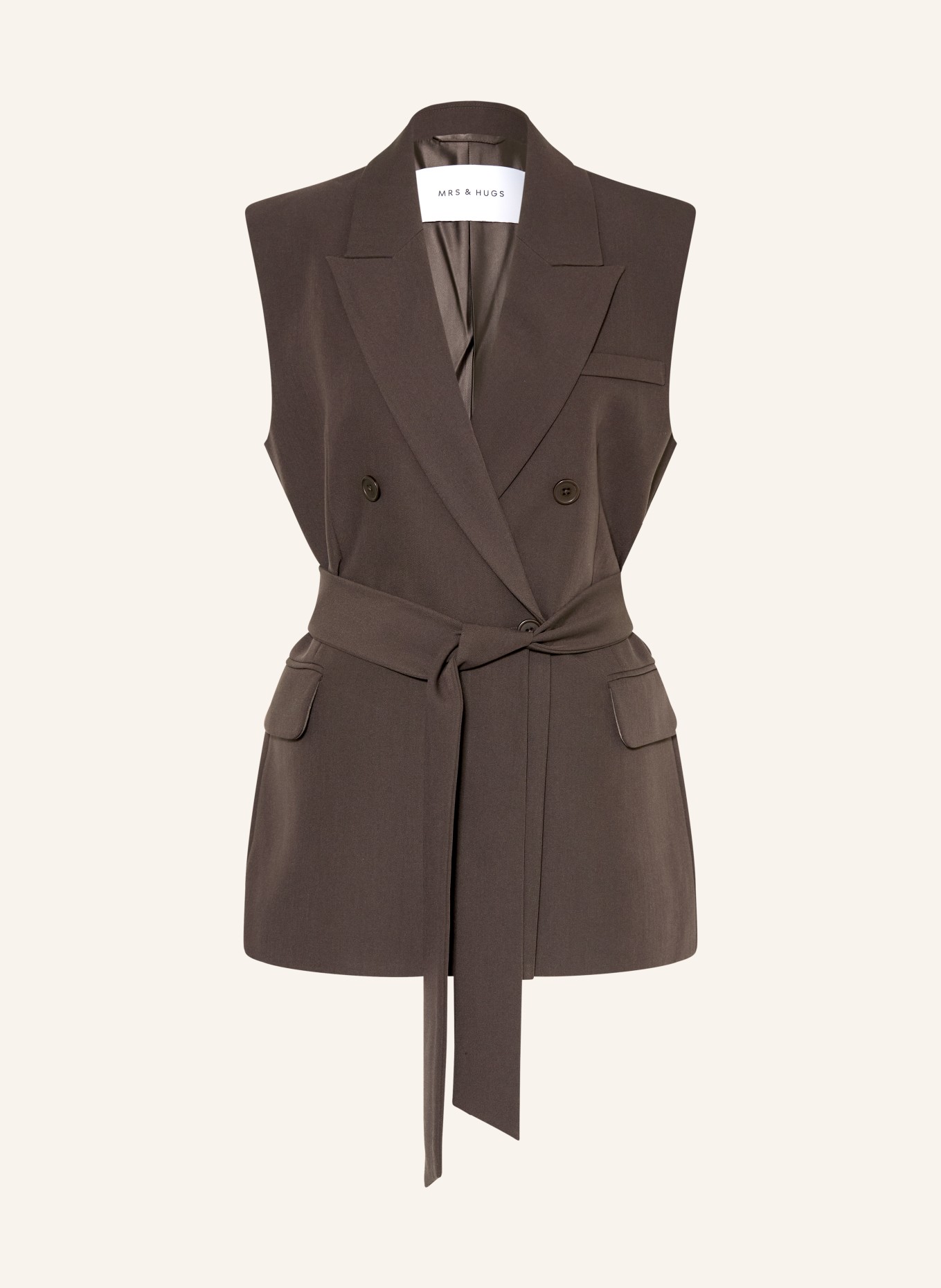 MRS & HUGS Blazer-vest: MARRON FONCÉ