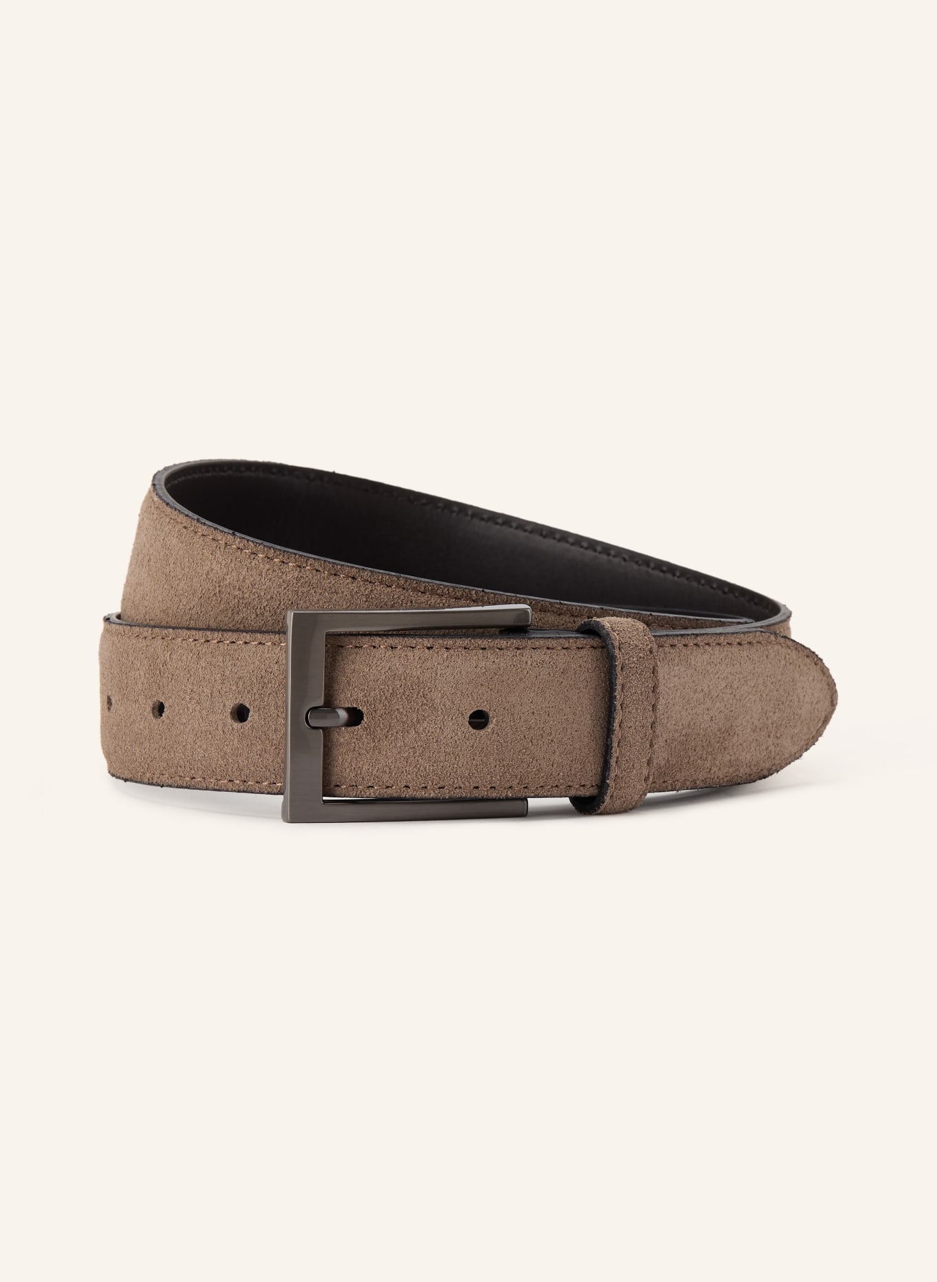 STROKESMAN'S Leather belts: TAUPE / PLATINUM